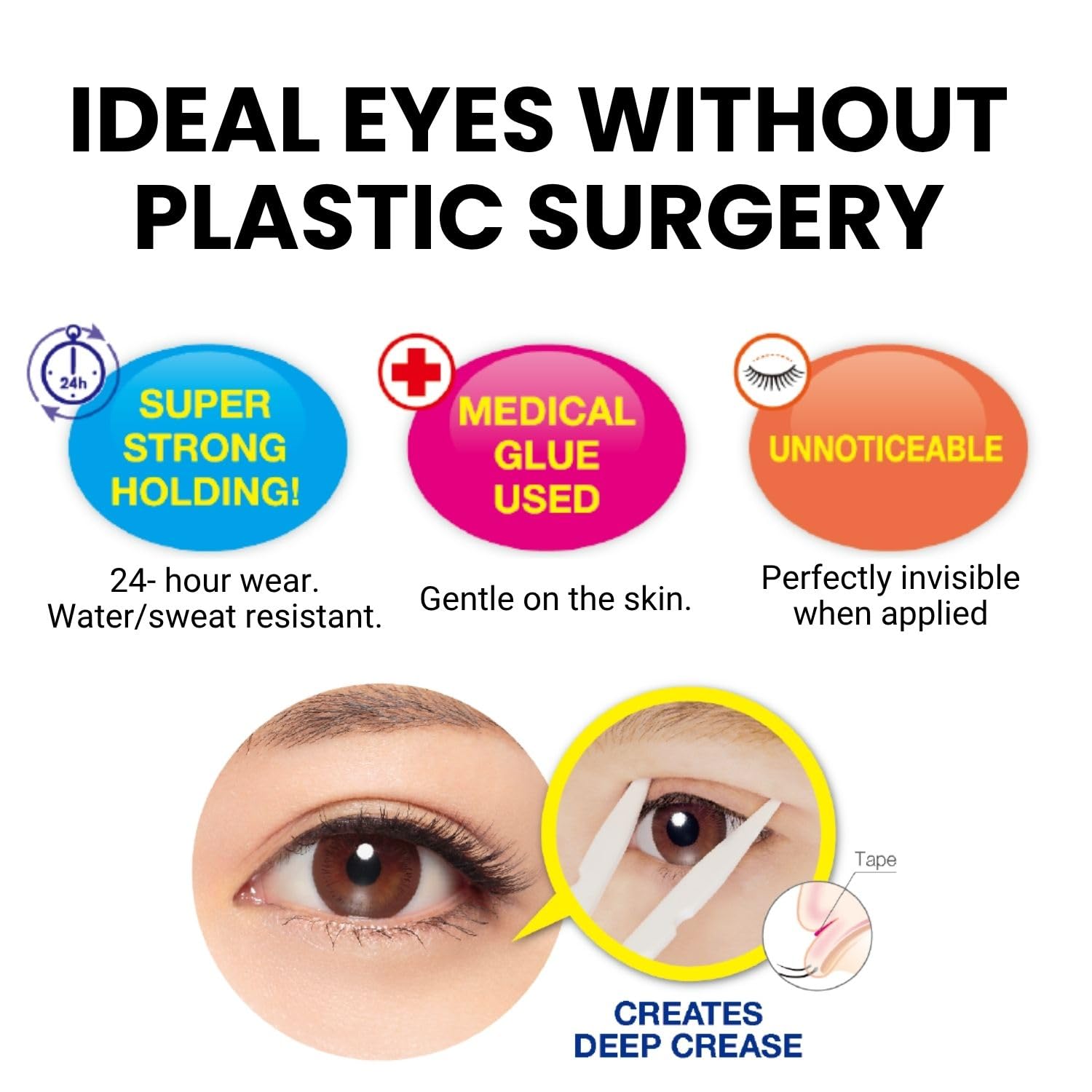 D-UP Invisible Double Eyelid Tape for Hooded Eyes Waterproof Lift Strips 120 Pc