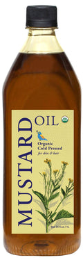 DAANA Mustard Oil for Skin — USDA Organic, Extra Virgin, Cold Pressed (34 oz)