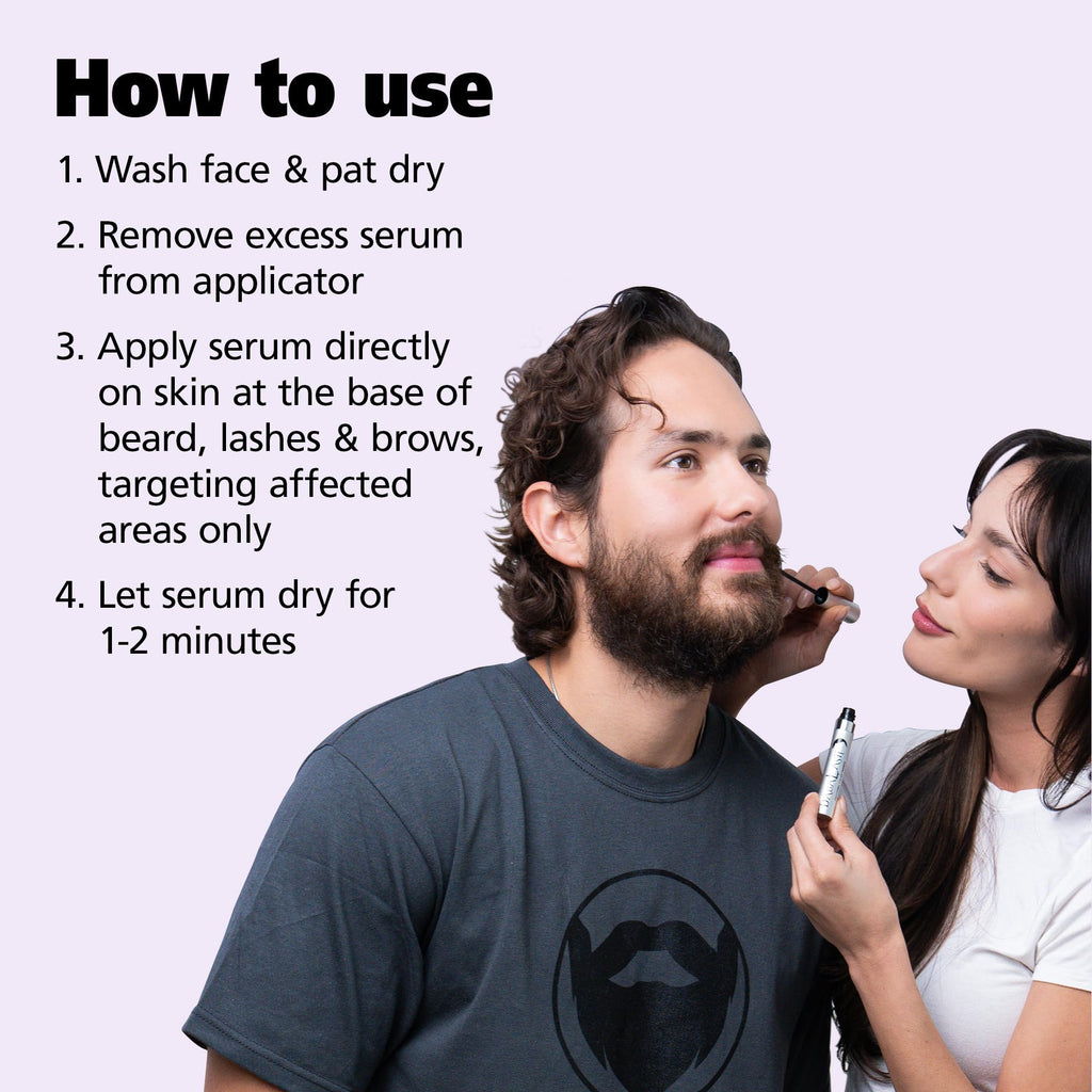 DABALASH Men Growth Serum for Facial Hair, Lashes & Brows – Castor Oil, 0.18 oz