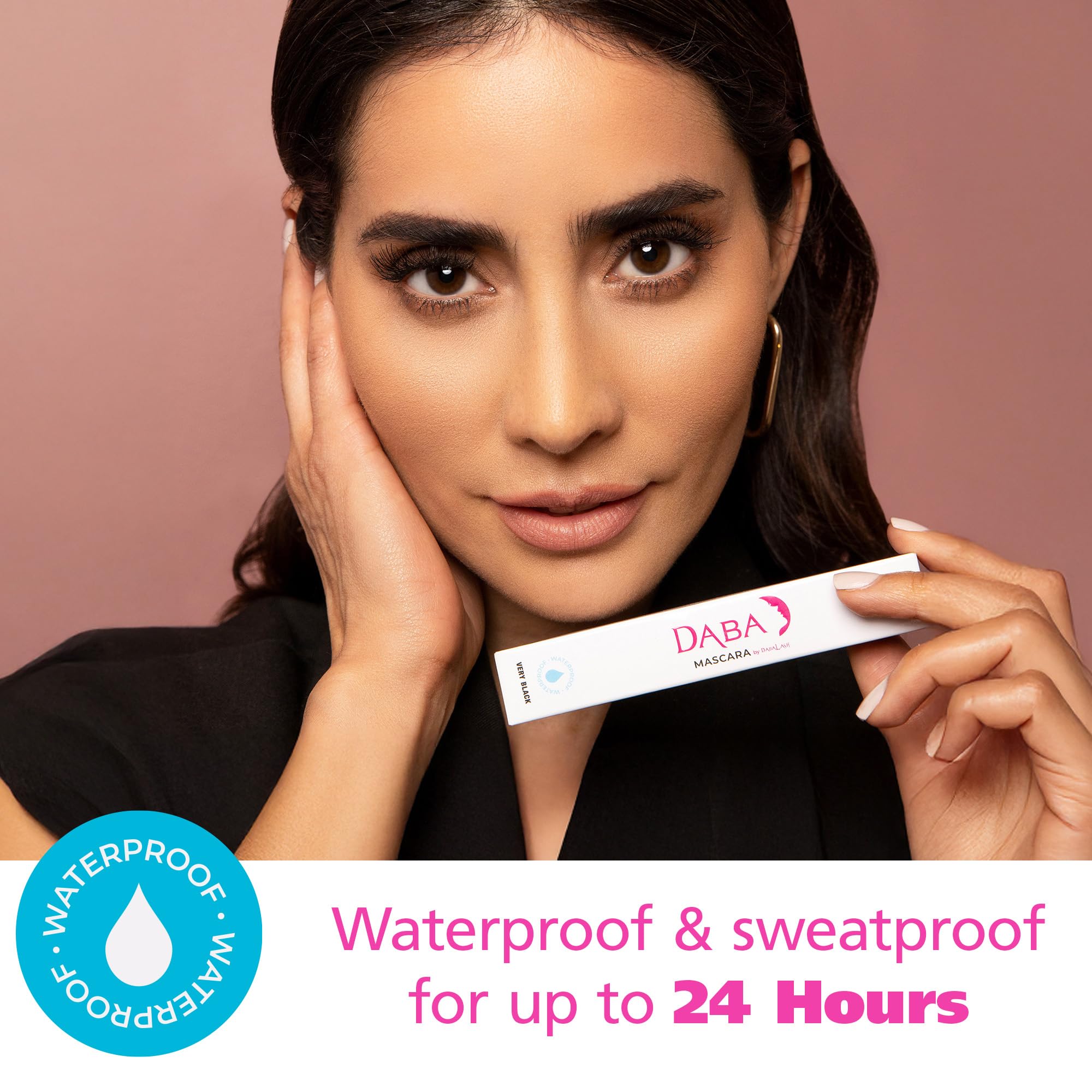 Dabalash Daba Duo Waterproof Mascara & Gentle Vegan Mascara in Very Black | Long, Voluminous, Defined Lashes