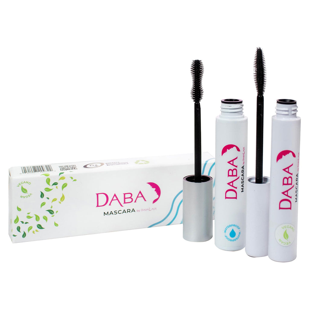 Dabalash Daba Duo Waterproof Mascara & Gentle Vegan Mascara in Very Black | Long, Voluminous, Defined Lashes