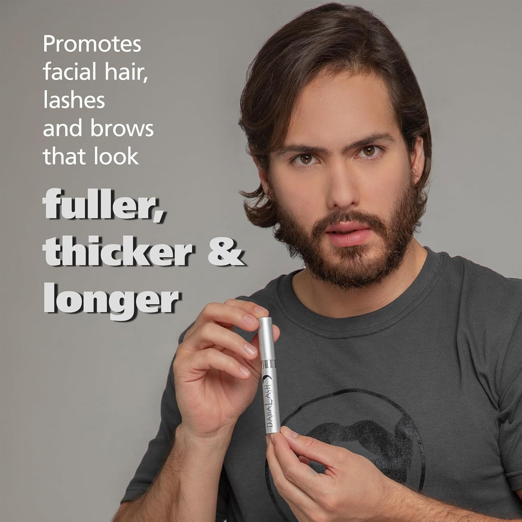 DABALASH Men Growth Serum for Facial Hair, Lashes & Brows – Castor Oil, 0.18 oz