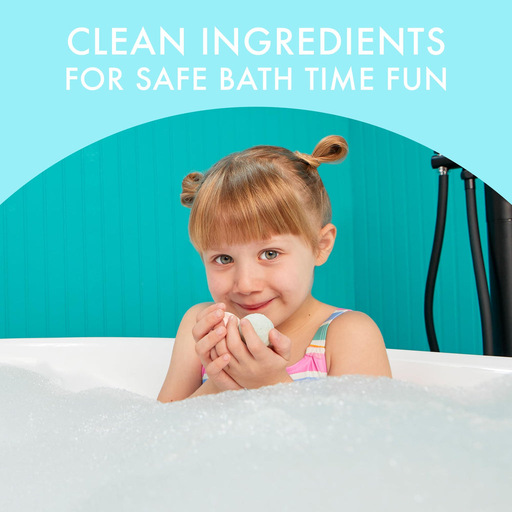 Dabble & Dollop Tropical Mini Bath Bombs & Coconut 3-in-1 Cleanser (Pack of 2) – All-Natural, Vegan & Cruelty-Free