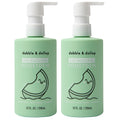 Dabble & Dollop Honeydew Melon 3-in-1 Body Wash & Shampoo – Tear-Free, Vegan, Paraben- and Sulfate-Free (10oz, Pack of 2)