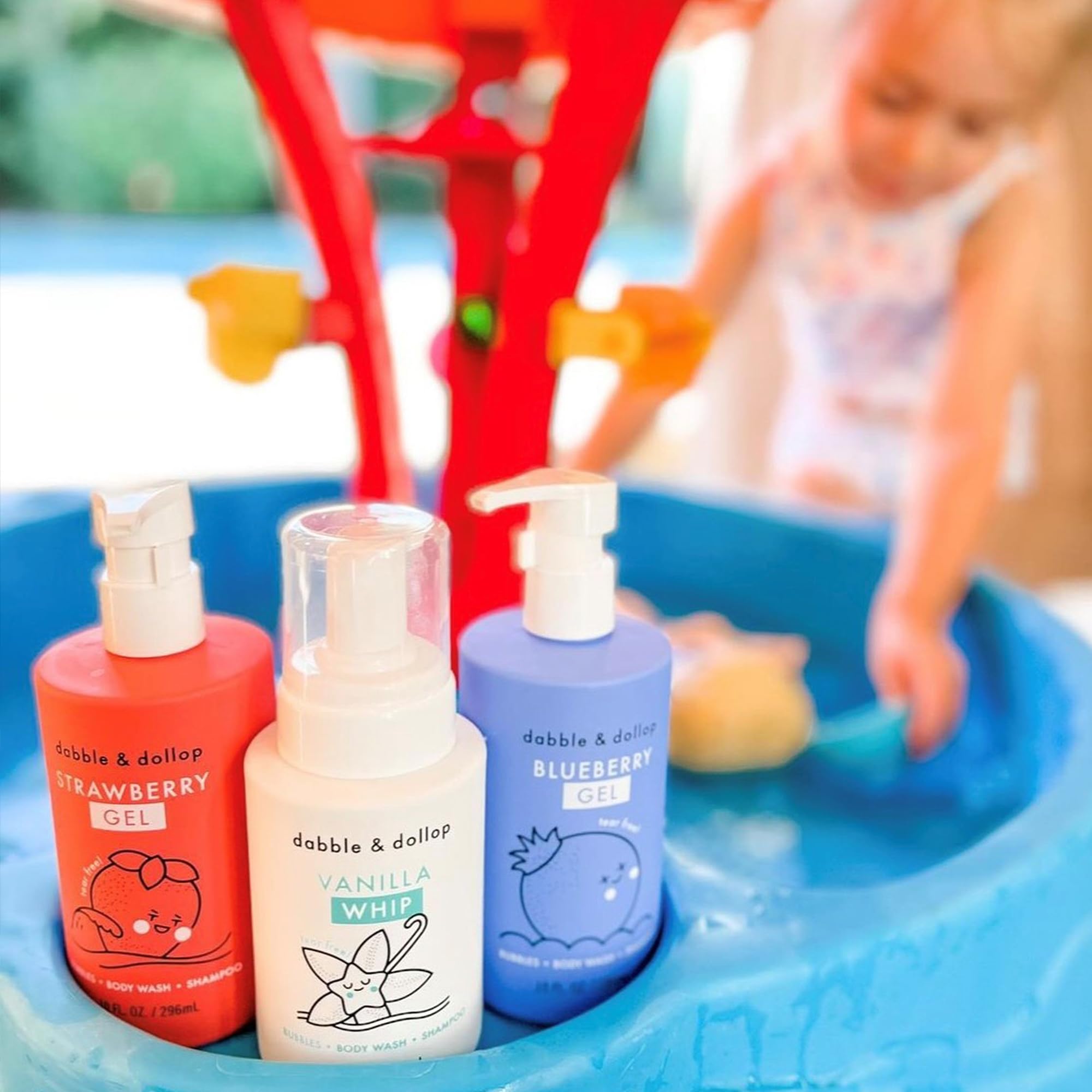 Dabble & Dollop USA Bundle – 3-in-1 Kids Bath, Body Wash & Shampoo