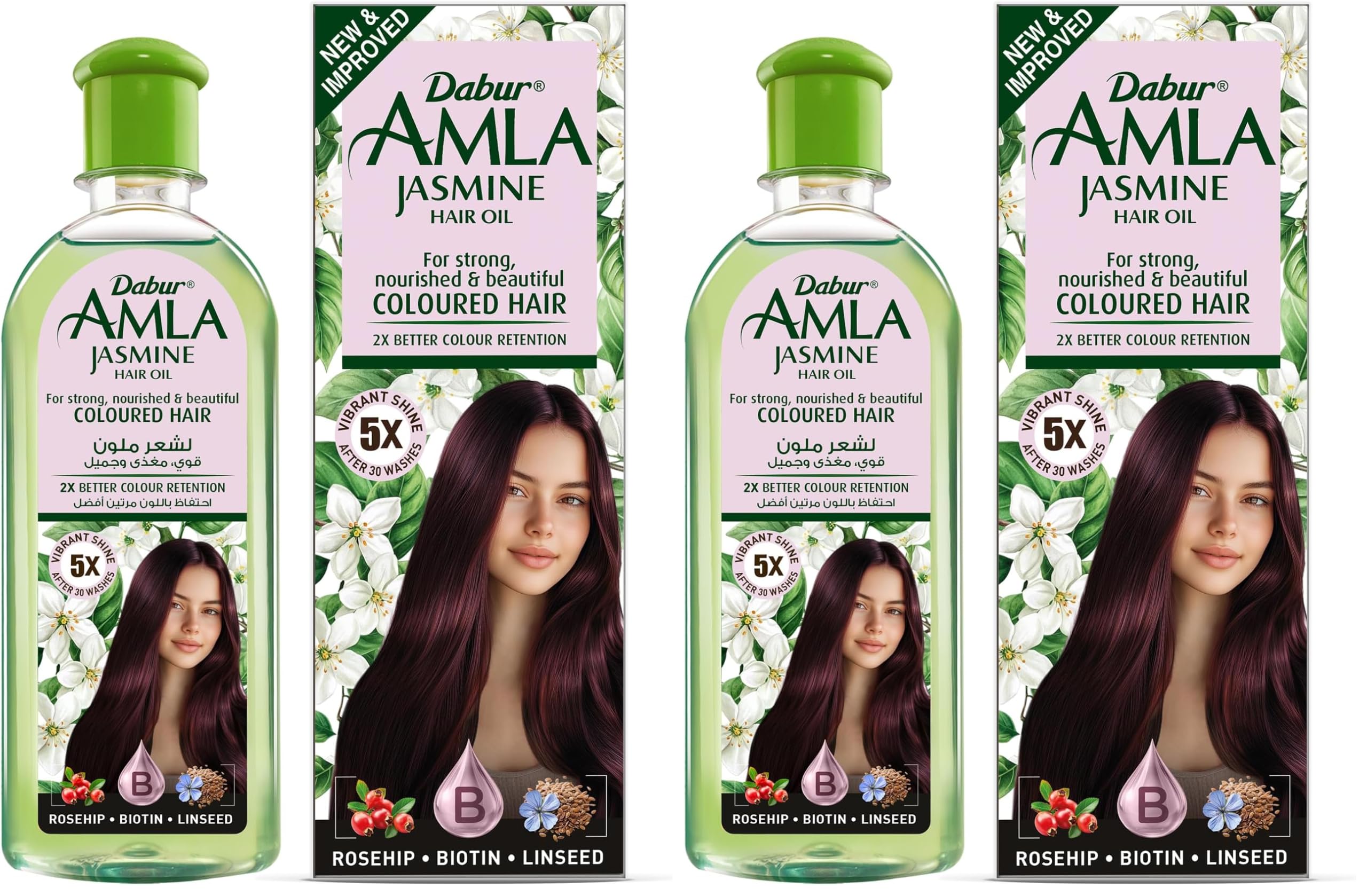 Dabur Amla Jasmine Hair Oil – Nourishing Hair Treatment (2x10.14 oz)