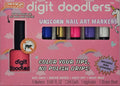 DaddyCo Unicorn Kids Non-Toxic Nail Art Markers — Safe, Washable with Bottle Applicator & Stickers