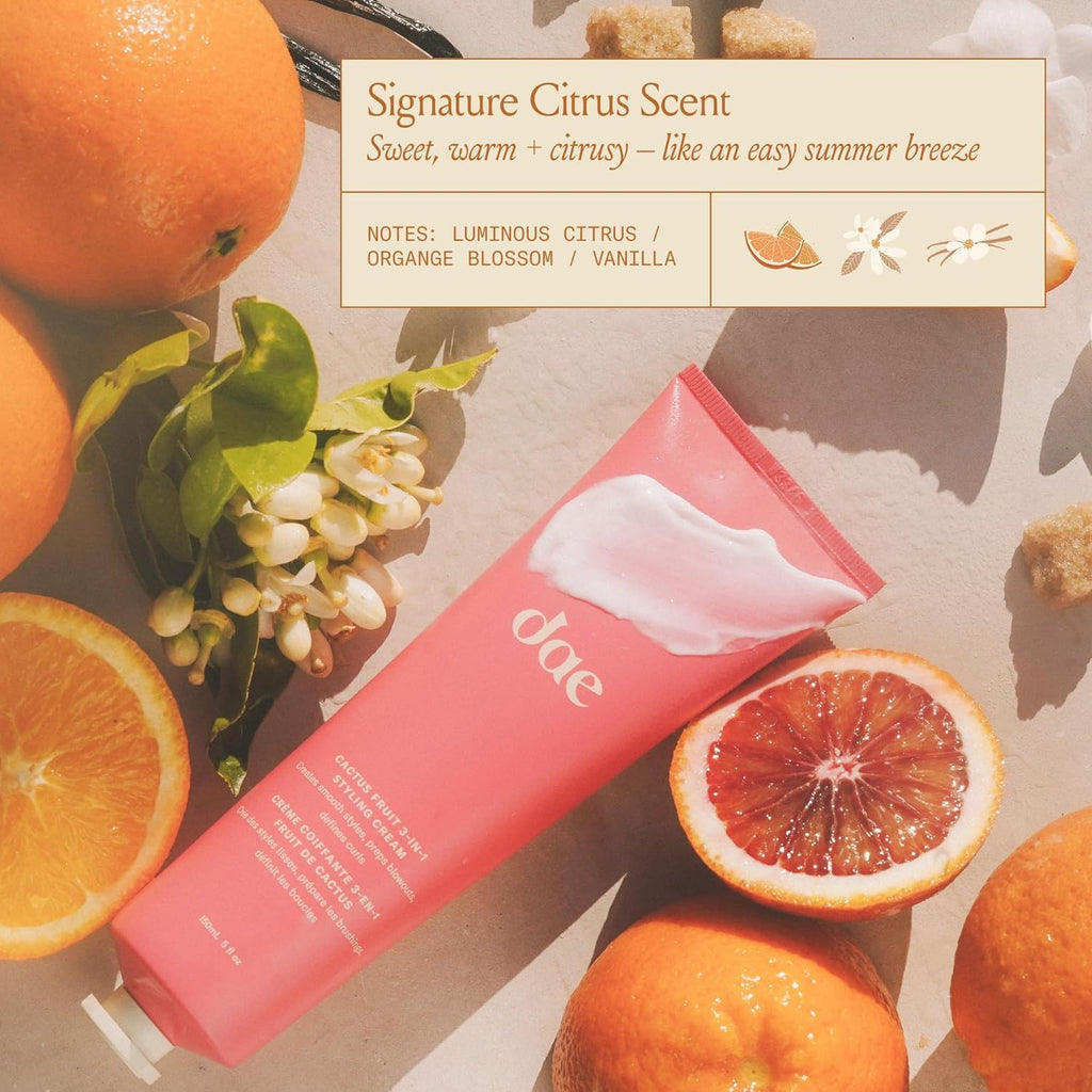 DAE Cactus Fruit 3-In-1 Styling Cream – Smooths, Preps Shiny Blowouts & Defines Curls (5 oz)
