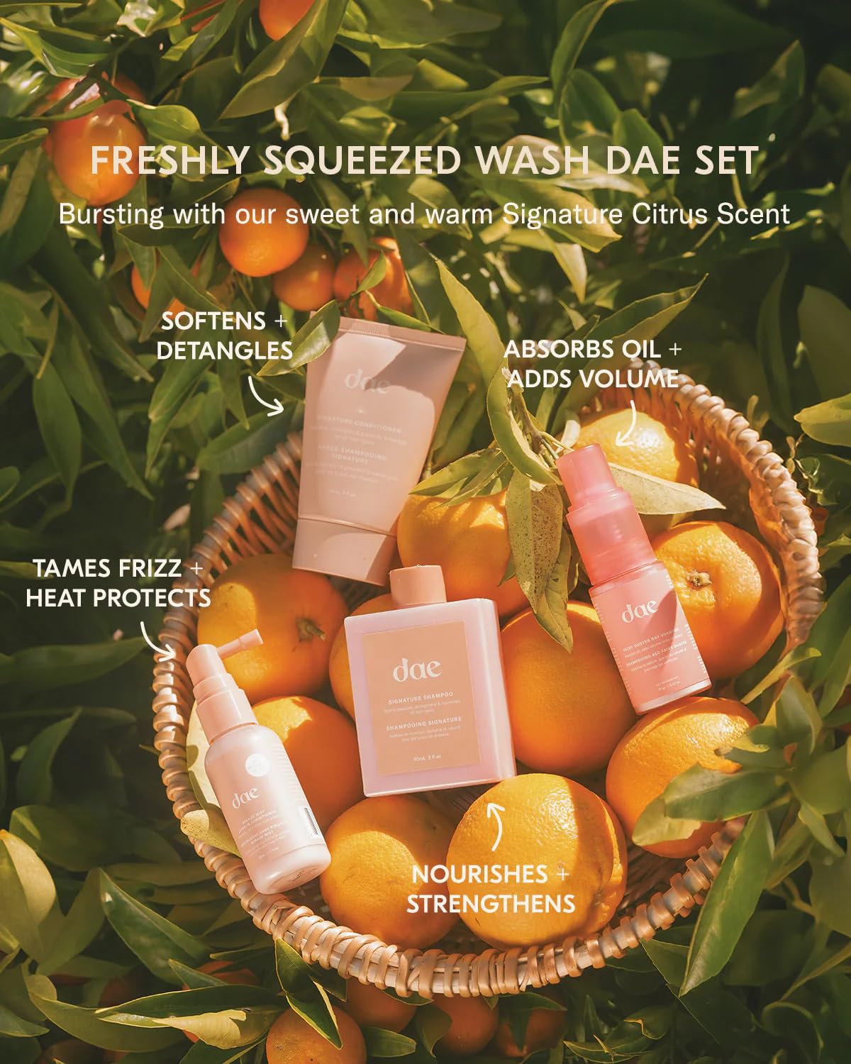 DAE Freshly Squeezed Wash Set Refreshing Citrus Hair Cleanse