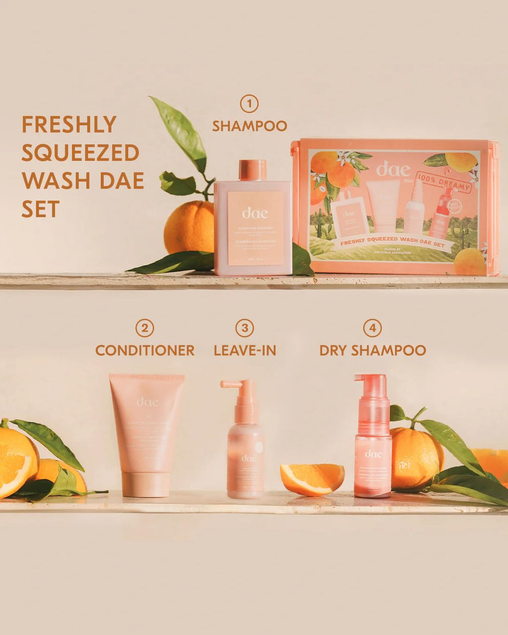 DAE Freshly Squeezed Wash Set Refreshing Citrus Hair Cleanse