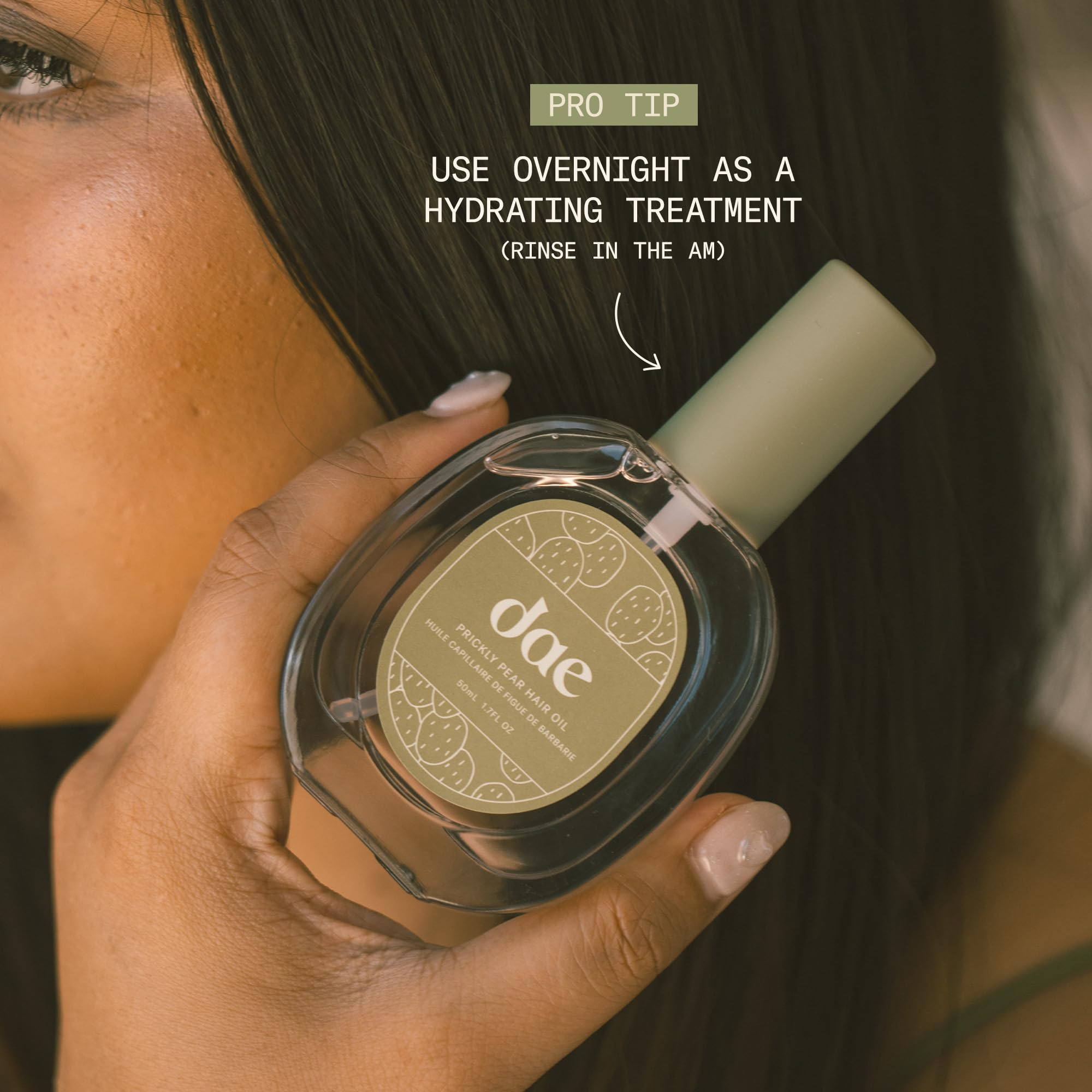 DAE Prickly Pear Hair Oil – Smooths Frizz, Hydrates, Detangles & Adds Shine (0.6 oz)