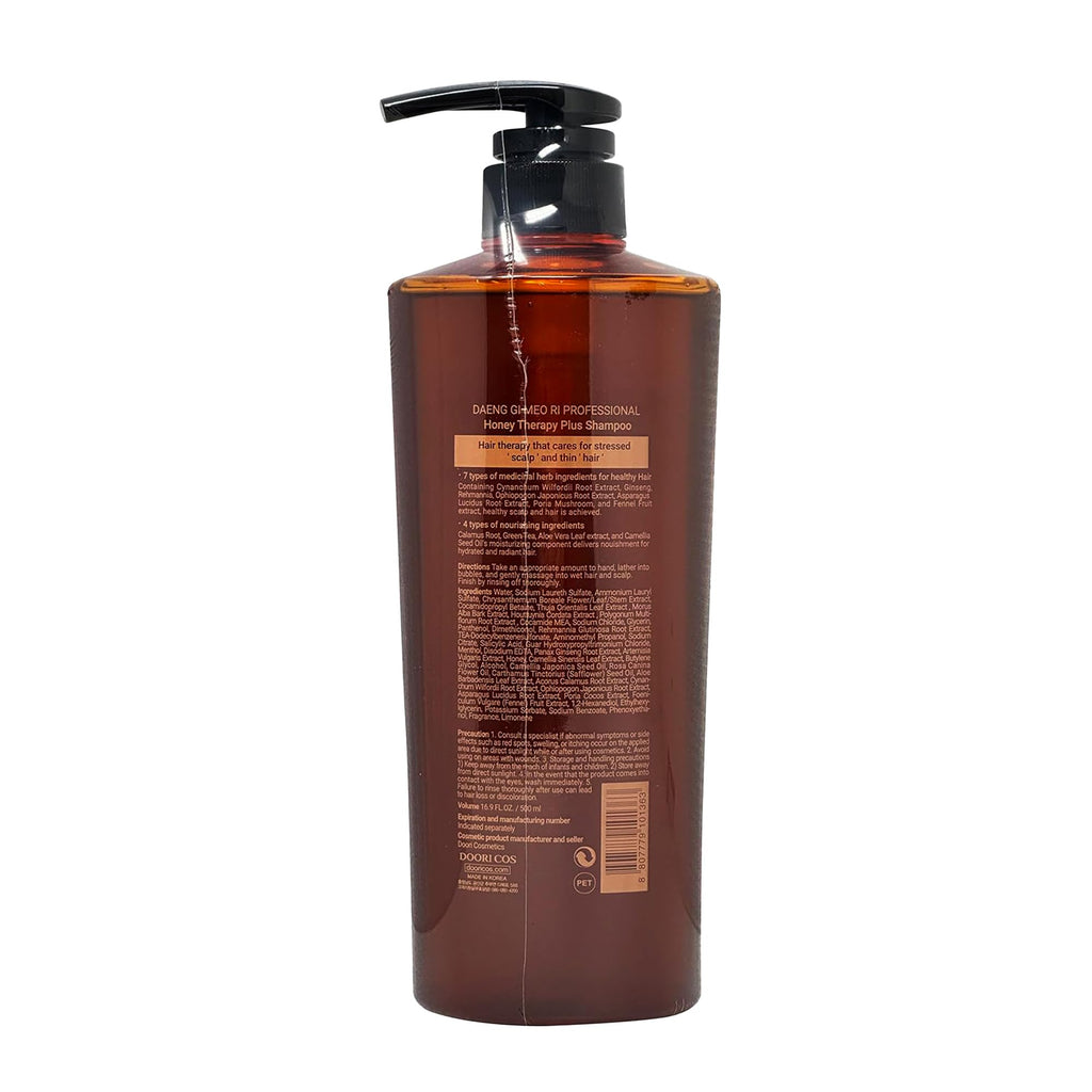 Daeng Gi Meo Ri Honey Therapy Plus Shampoo – Strengthen Thin Hair (500ml)