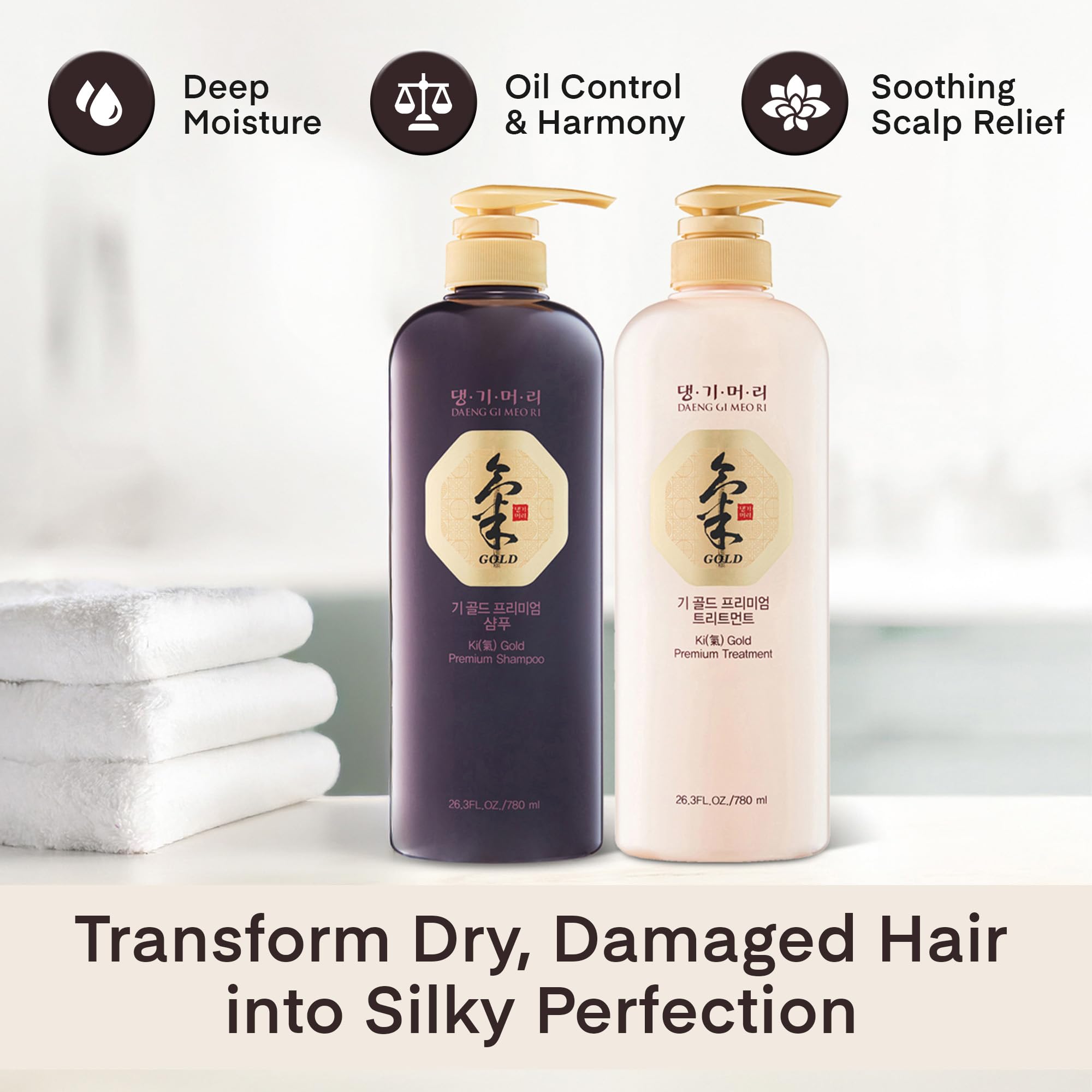 Daeng Gi Meo Ri Ki Gold Premium Shampoo + Treatment Set – 780ml Each