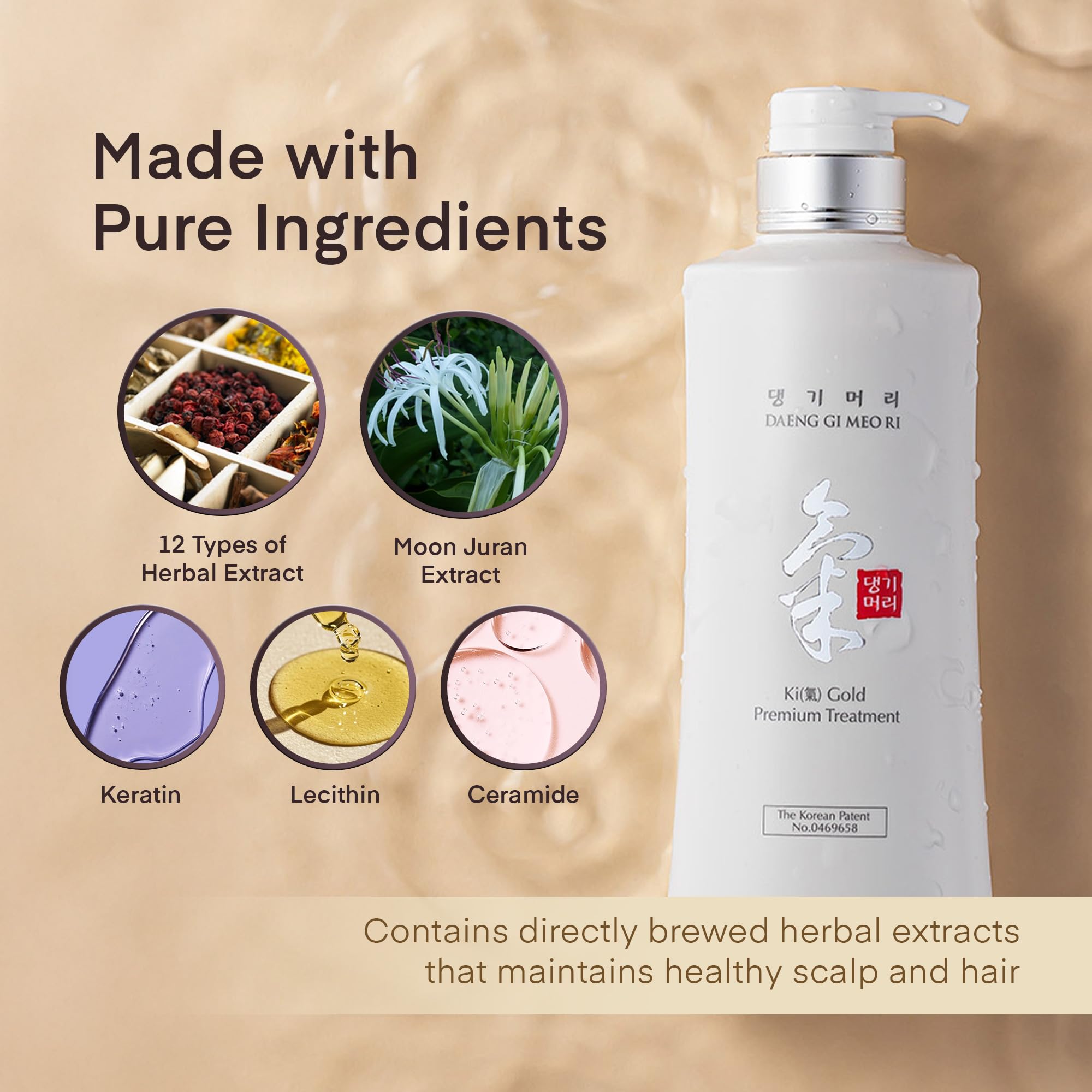 Daeng Gi Meo Ri Ki Gold Premium Shampoo + Treatment Set | Nourishing Korean K-Beauty for Dry, Rough Hair