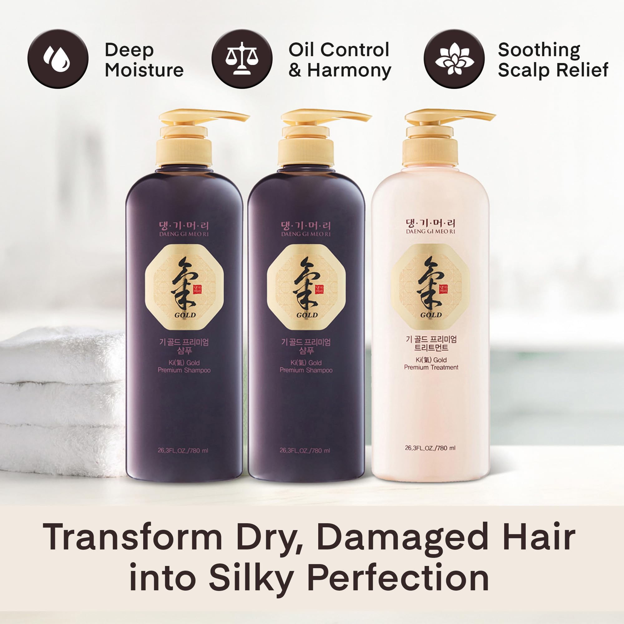 DAENG GI MEO RI Ki Gold Premium 2 Shampoo 780ml + Treatment 780ml Set