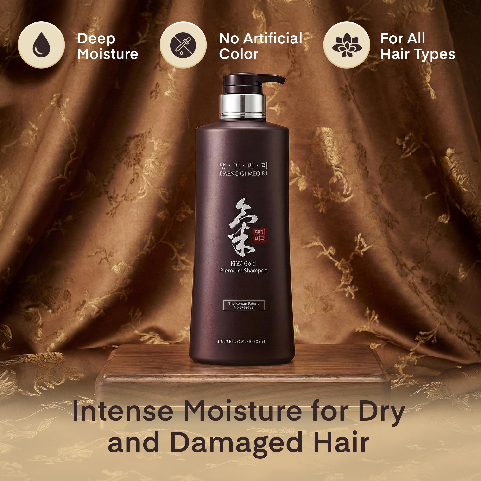 Daeng Gi Meo Ri Ki Gold Premium Shampoo – Hair Growth & Deep Moisture, No Artificial Color, 16.9 Fl Oz