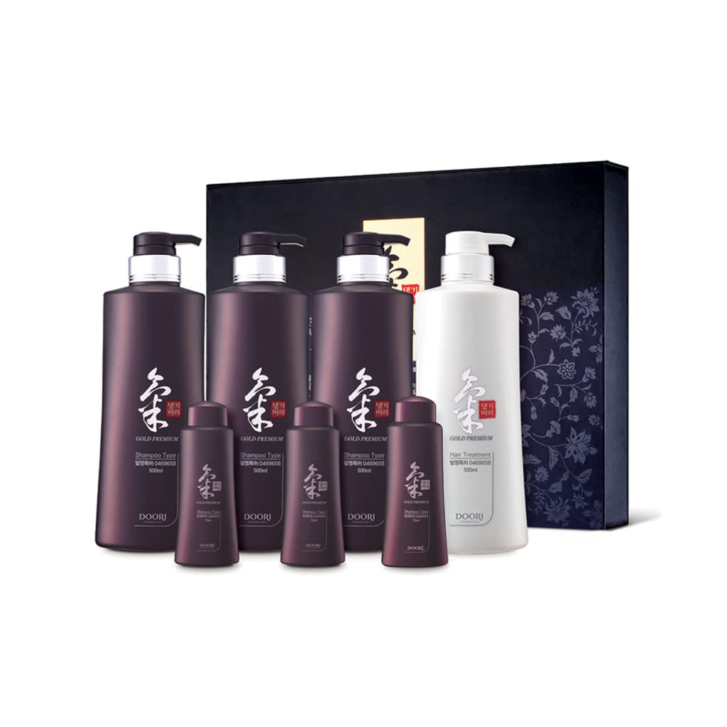 Daeng Gi Meo Ri Ki Gold Premium 4pc Hair Care Set | Hydration for Dry Hair