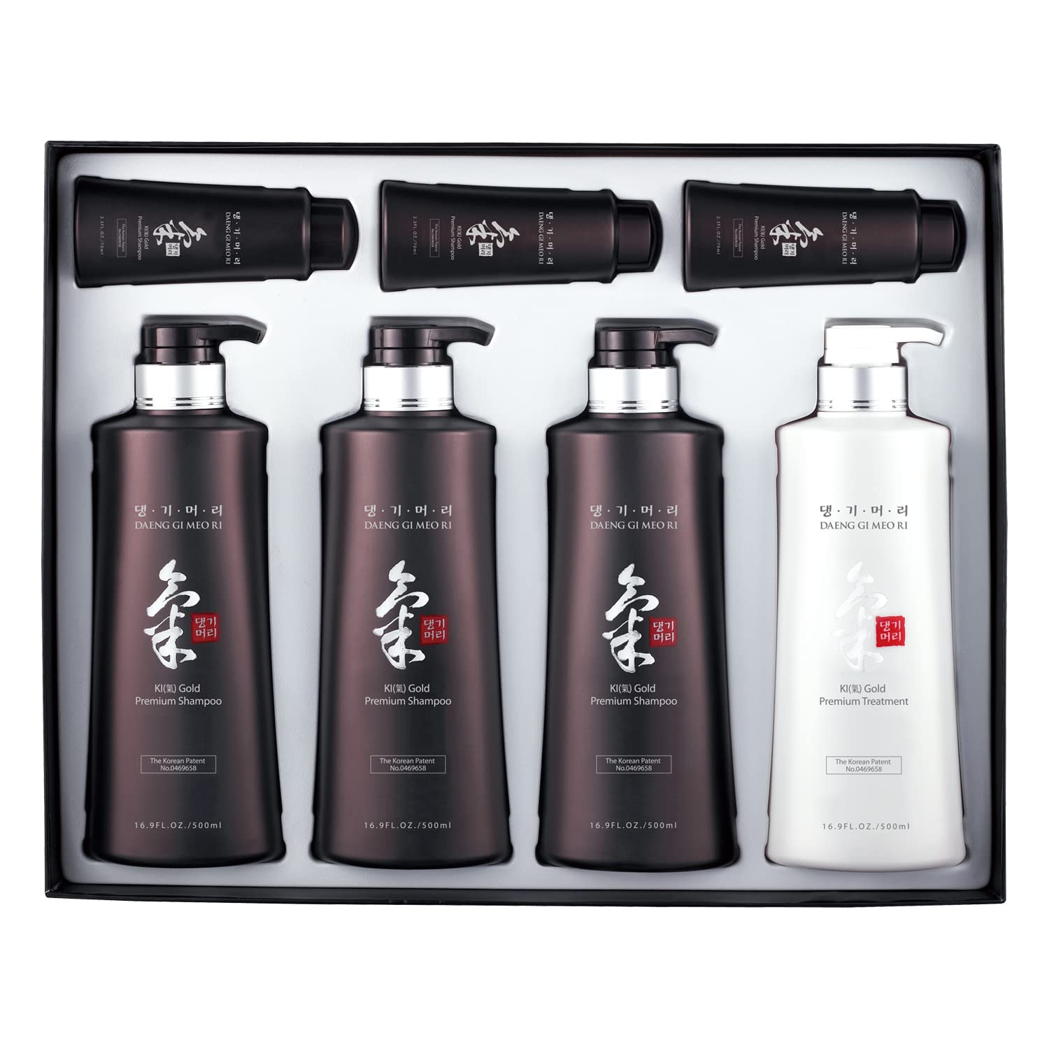 Daeng Gi Meo Ri Ki Gold Premium 4pc Hair Care Set | Hydration for Dry Hair