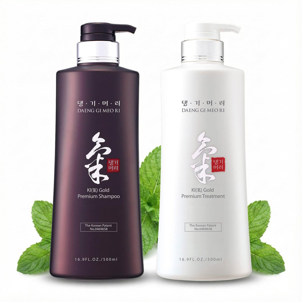 Daeng Gi Meo Ri Ki Gold Premium Shampoo + Treatment Set | Nourishing Korean K-Beauty for Dry, Rough Hair
