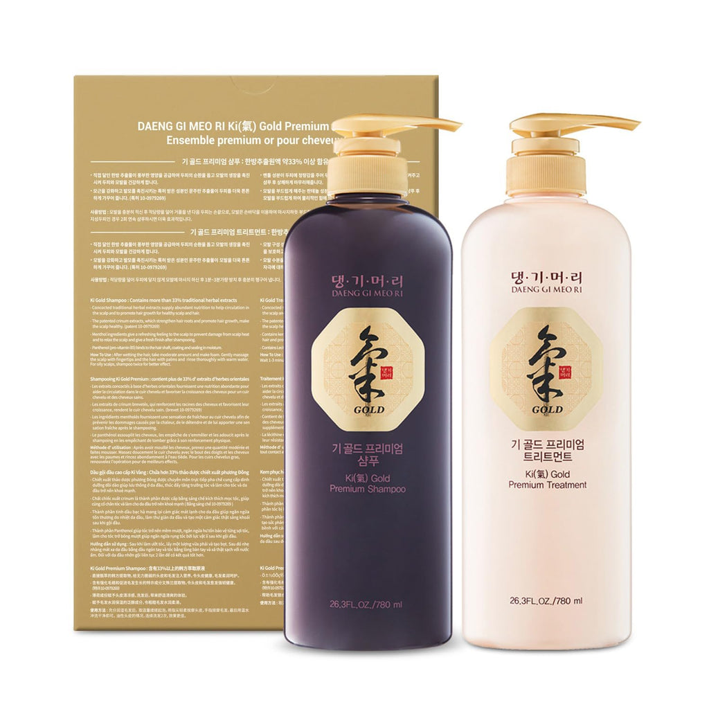 Daeng Gi Meo Ri Ki Gold Premium Shampoo + Treatment Set – 780ml Each