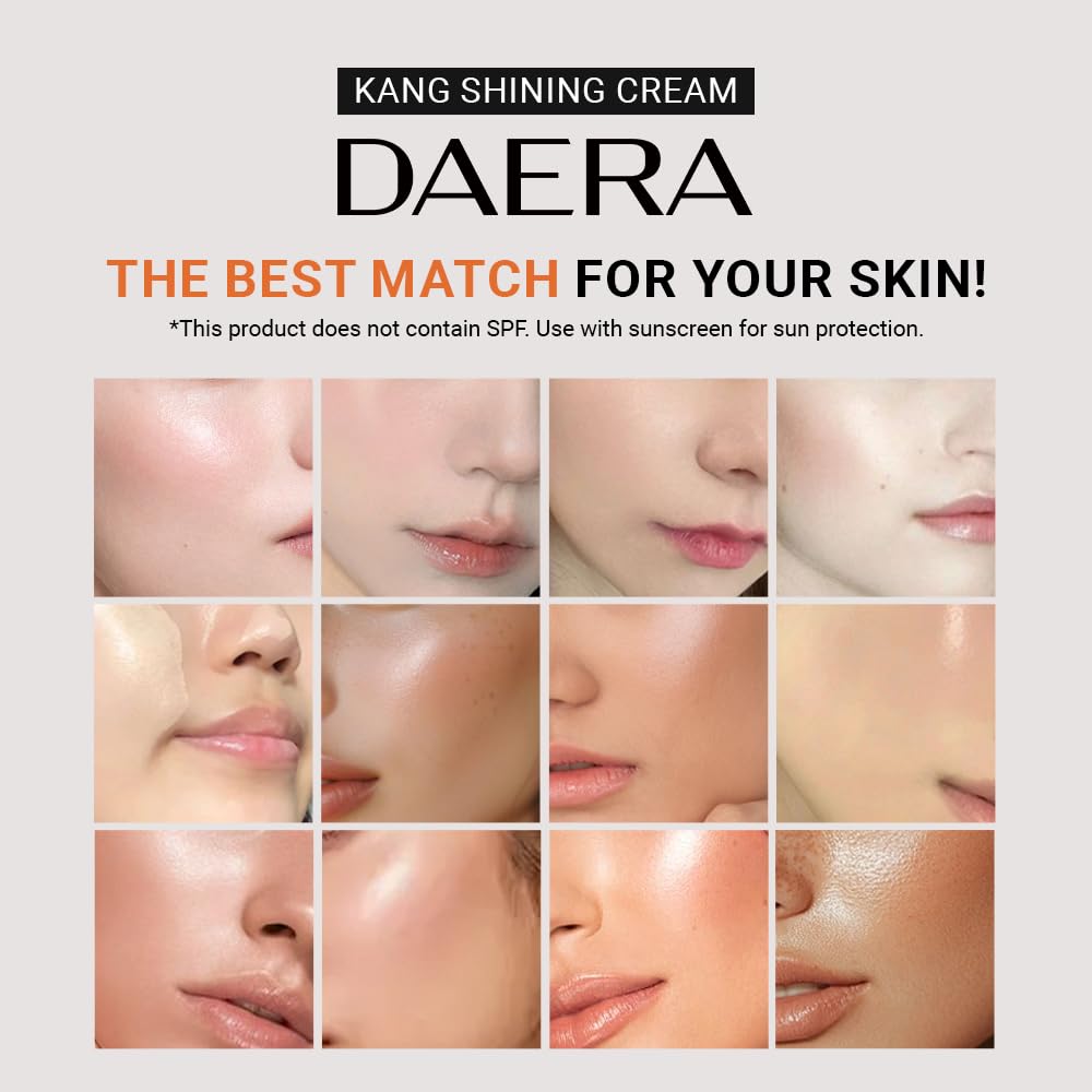 DAERA Kang Shining Korean BB Tinted Moisturizer Cream Neutral 1 Color Self-Adjusting Lightweight Buildable Coverage