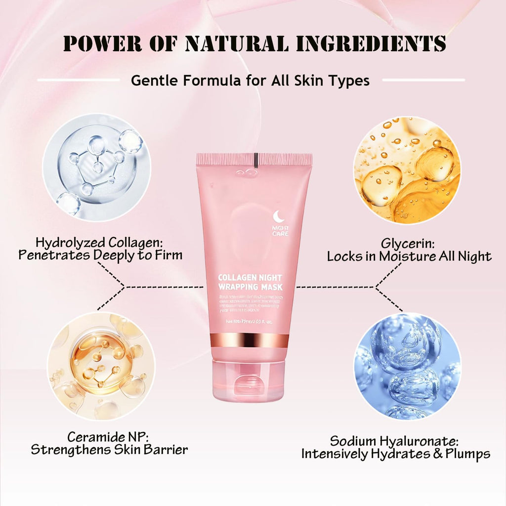 DaiLaiFu Collagen Night Wrap Mask (2.54 fl oz) – Peel-Off Overnight Nourishment, Hydration & Firming