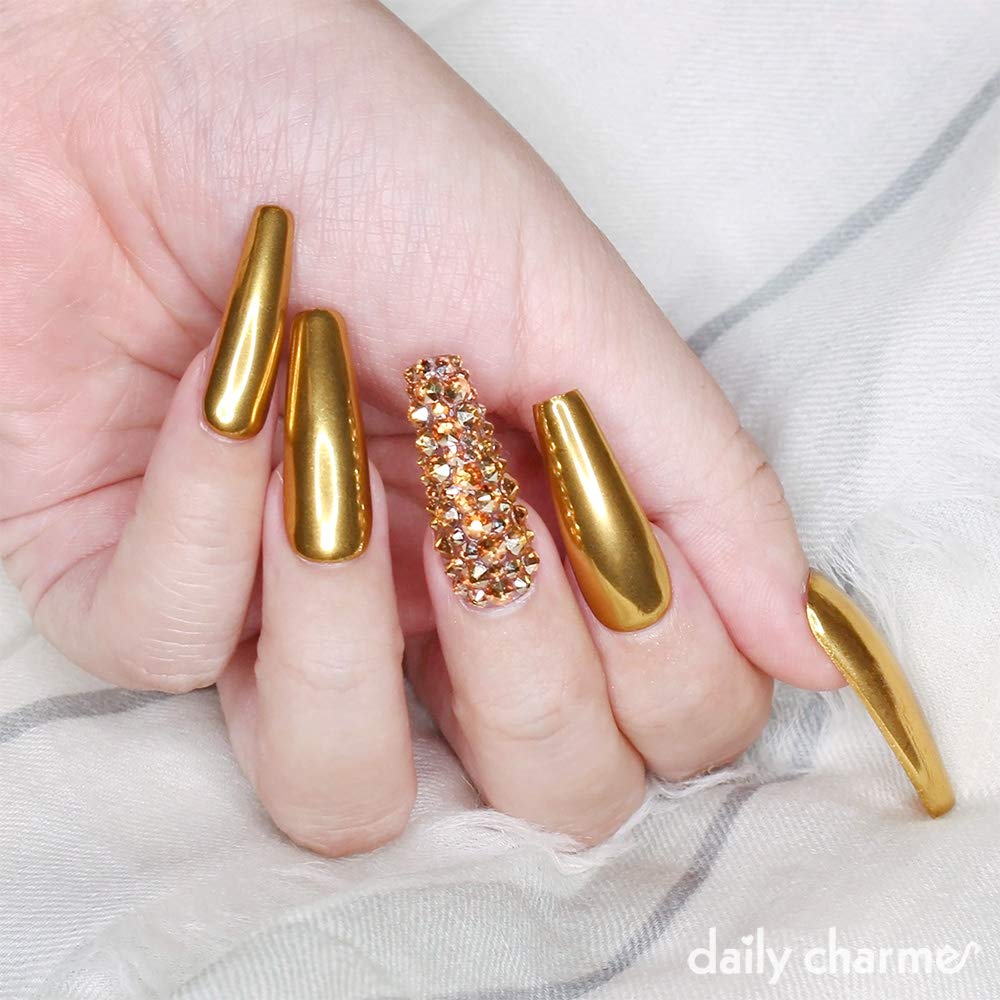 Daily Charme Chrome Effect No-Wipe Gel – 15ml Base for Chrome Powder, High-Gloss Mirror Finish