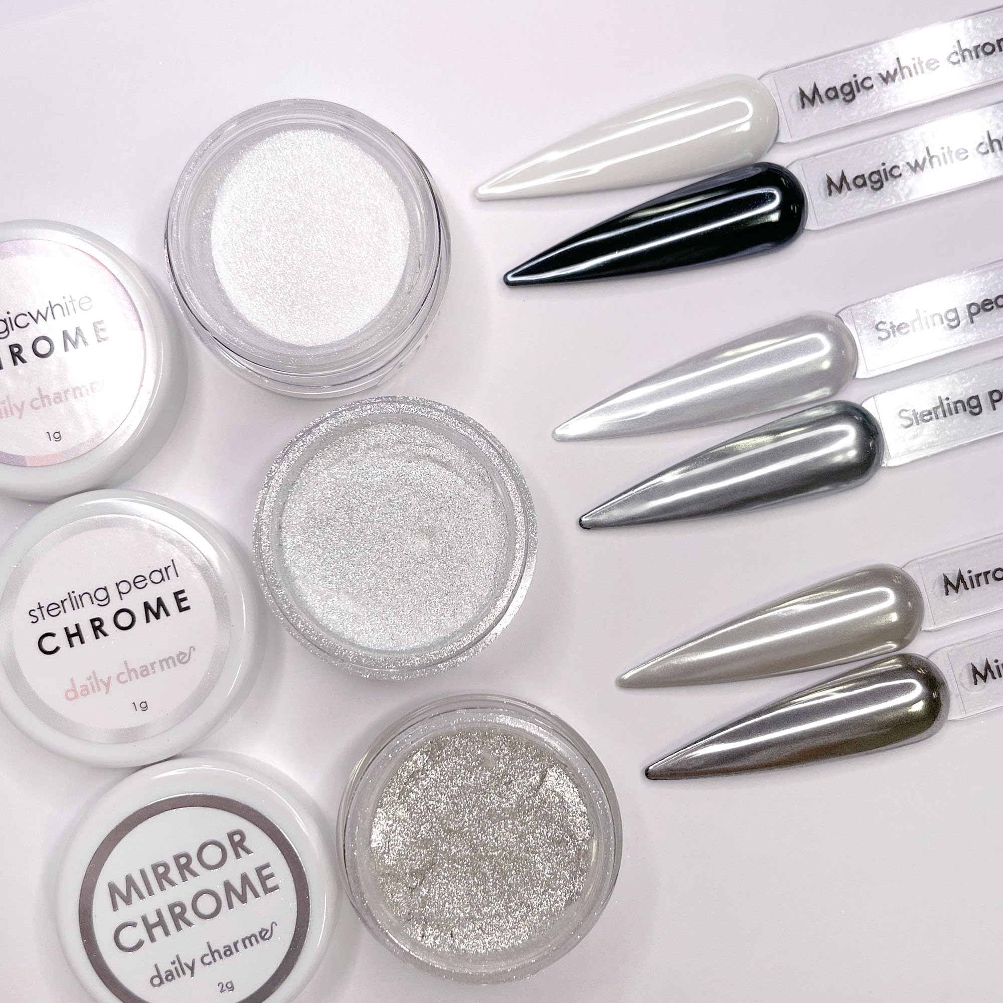 Daily Charme Chrome Effect No-Wipe Gel – 15ml Base for Chrome Powder, High-Gloss Mirror Finish