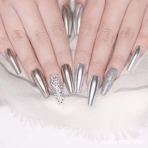 Daily Charme Chrome Effect No-Wipe Gel – 15ml Base for Chrome Powder, High-Gloss Mirror Finish