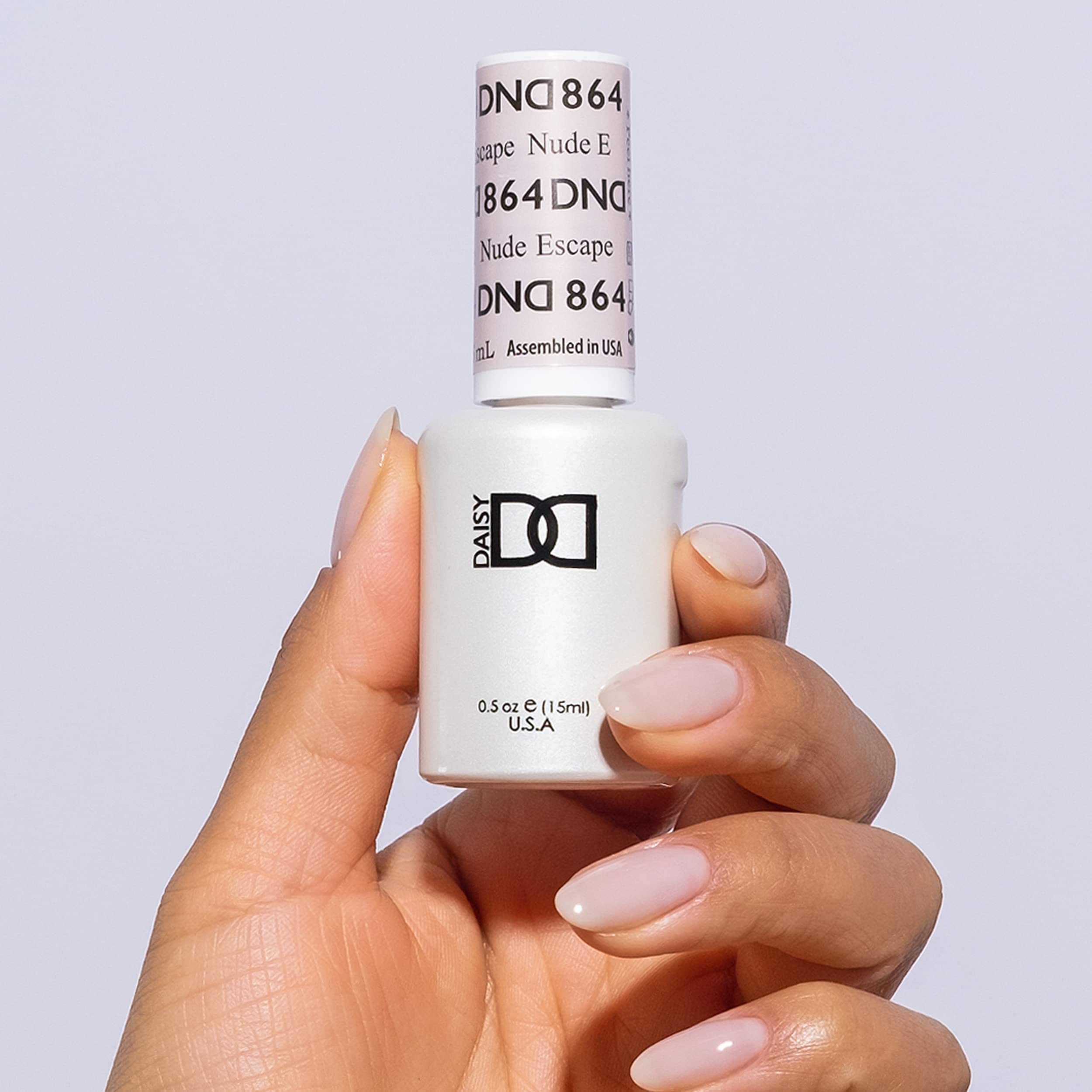 DAISY DND Gel Polish Set – Sheer Nude Escape 864 Duo (Gel + Lacquer), Chip-Free, Up to 3 Weeks