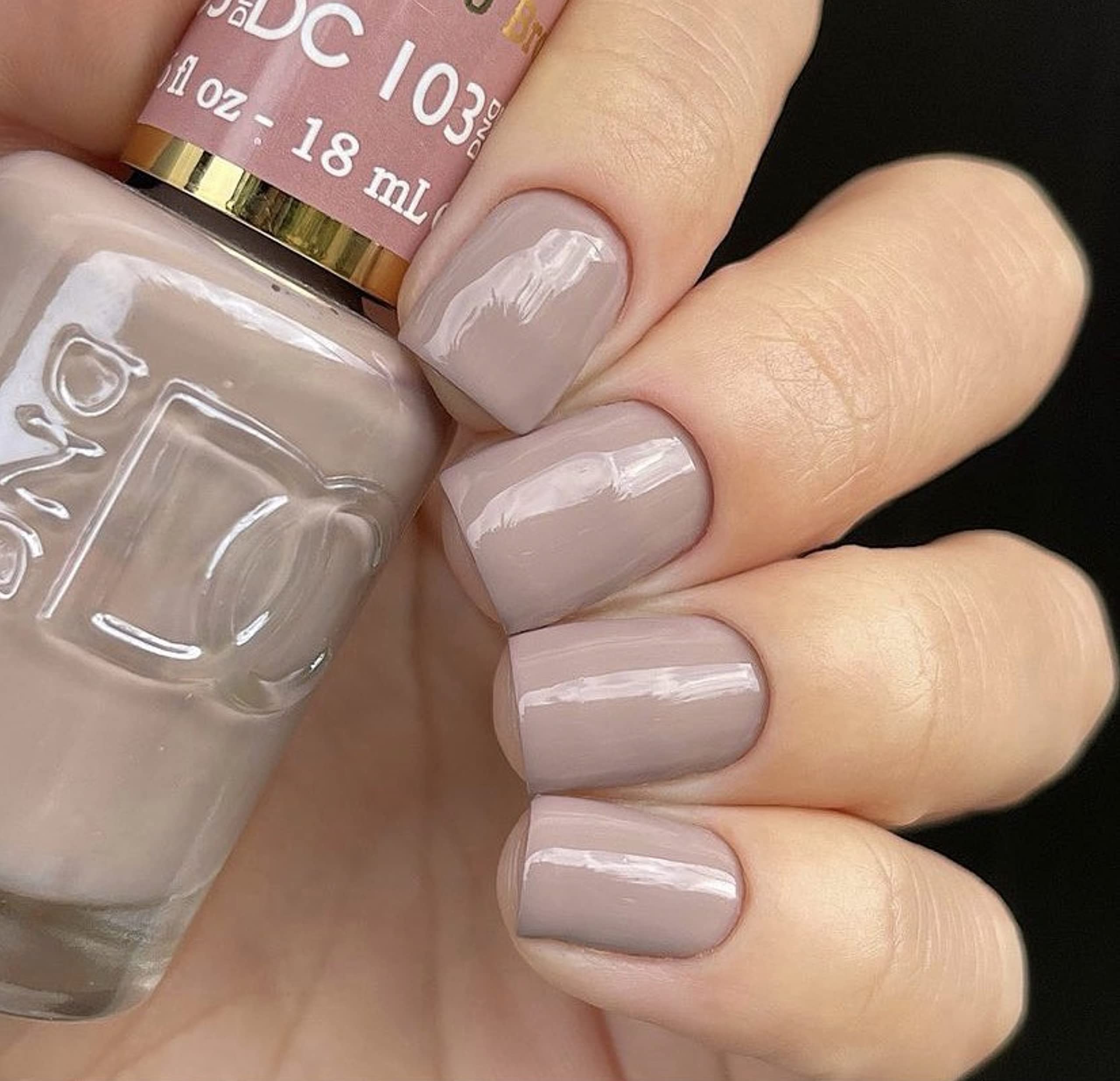 DAISY DND DND DC Gel Polish Set – Bamboo Brown 103, Gel + Lacquer Duo (0.5 fl oz)