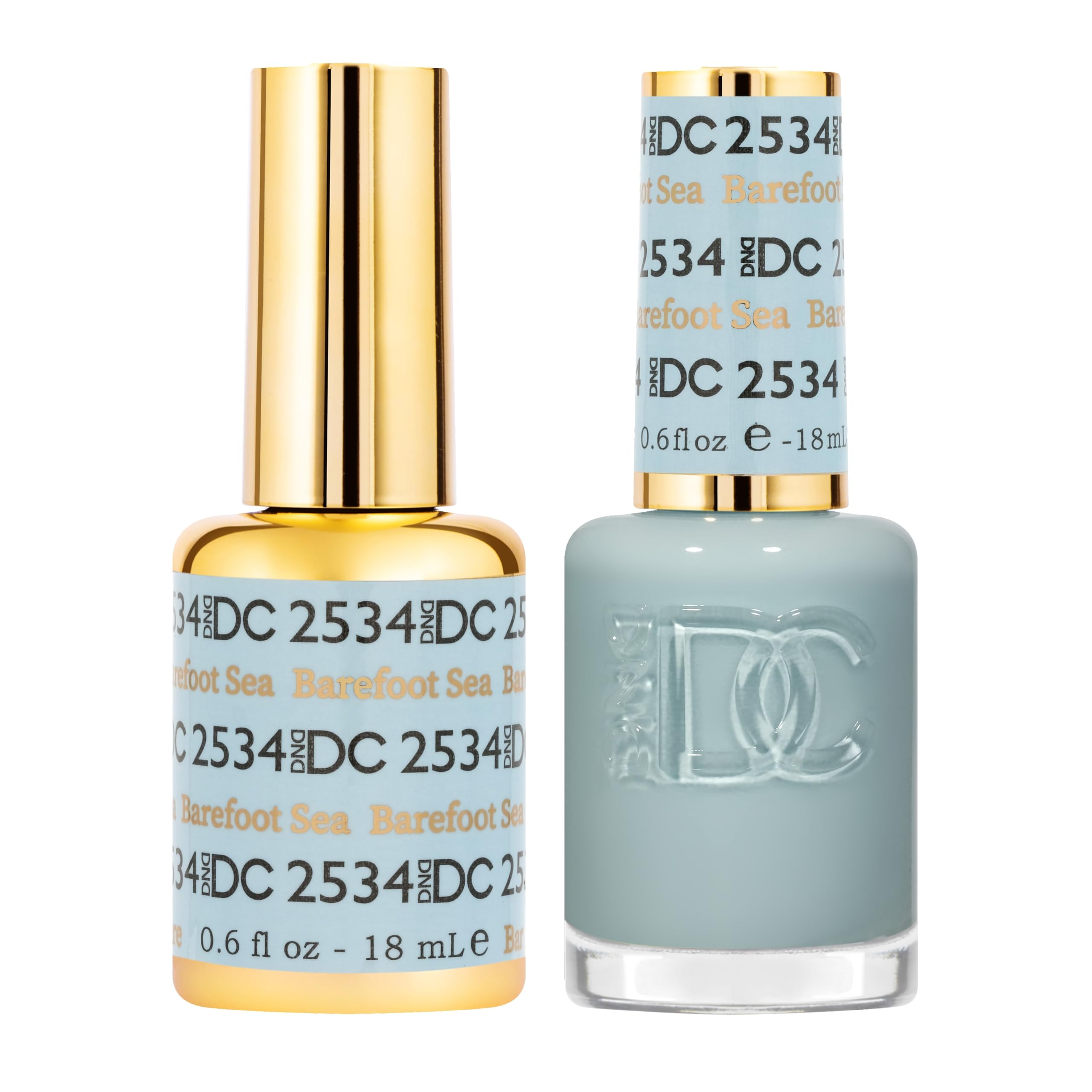 Daisy DND DND DC Gel Polish Set – Free Spirit Collection in Barefoot Sea (2534) | Gel Polish + Air Dry Lacquer Duo
