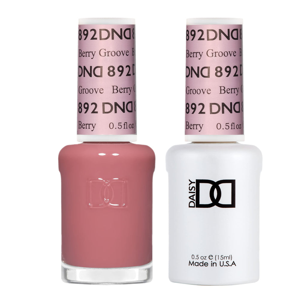 Daisy DND Gel Polish Set – Berry Groove #892 (Sheer Collection) Gel Polish + Lacquer Duo, 0.5 Fl Oz Each