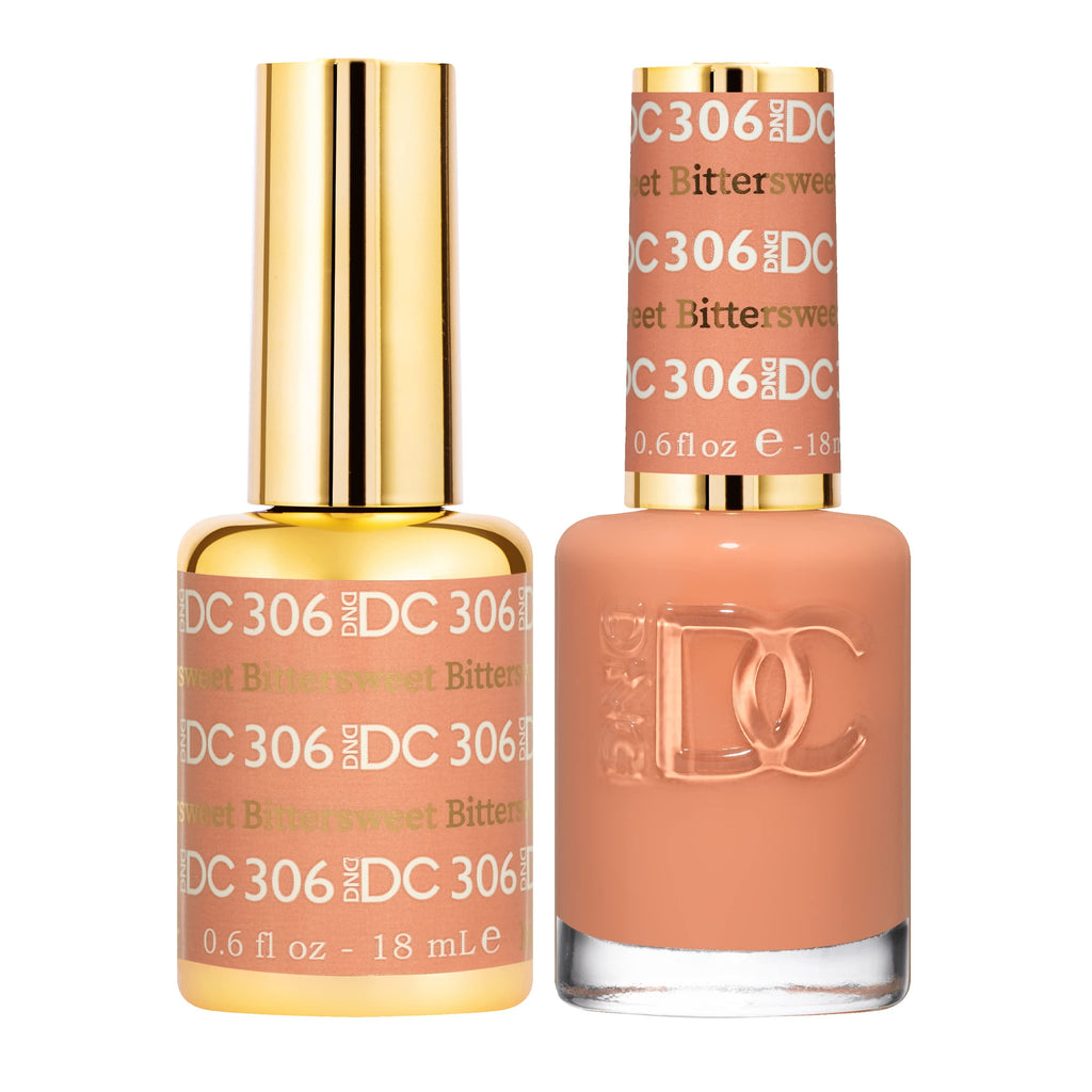 DAISY DND DND DC Gel Polish Set – Bittersweet 306, Beige Nude Collection | UV/LED & Air Dry