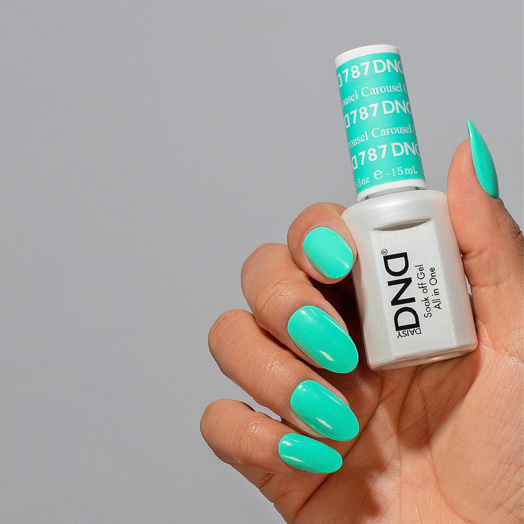 DAISY DND Gel Polish Set - Blue Collection (Rock n Blue #794) | 0.5 Fl Oz Gel Polish + Air Dry Lacquer