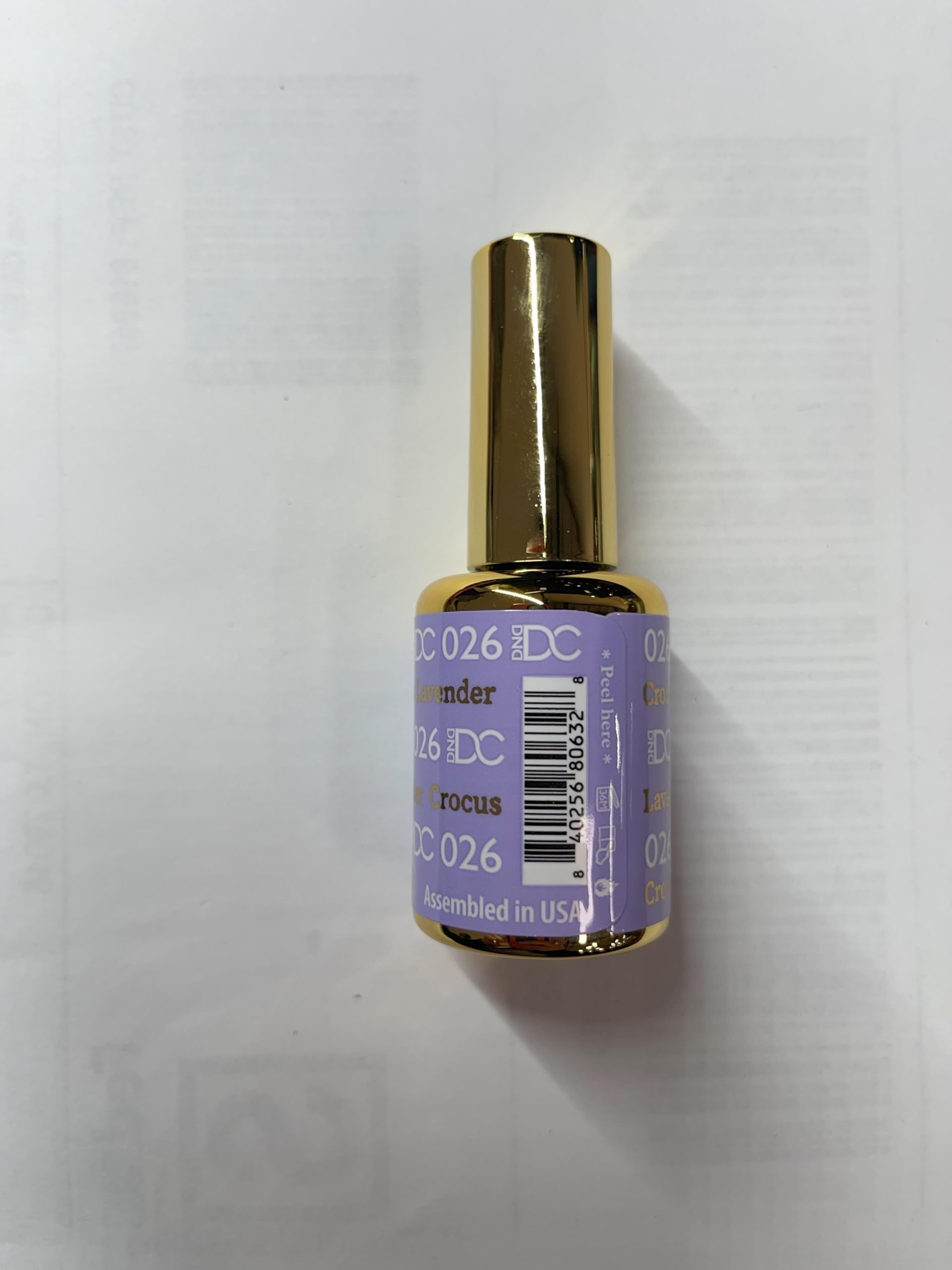 DAISY DND DC Gel Polish Set – Blue Collection, 026 Crocus Lavender, 0.5 fl oz | UV/LED Gel Polish + Air Dry Lacquer