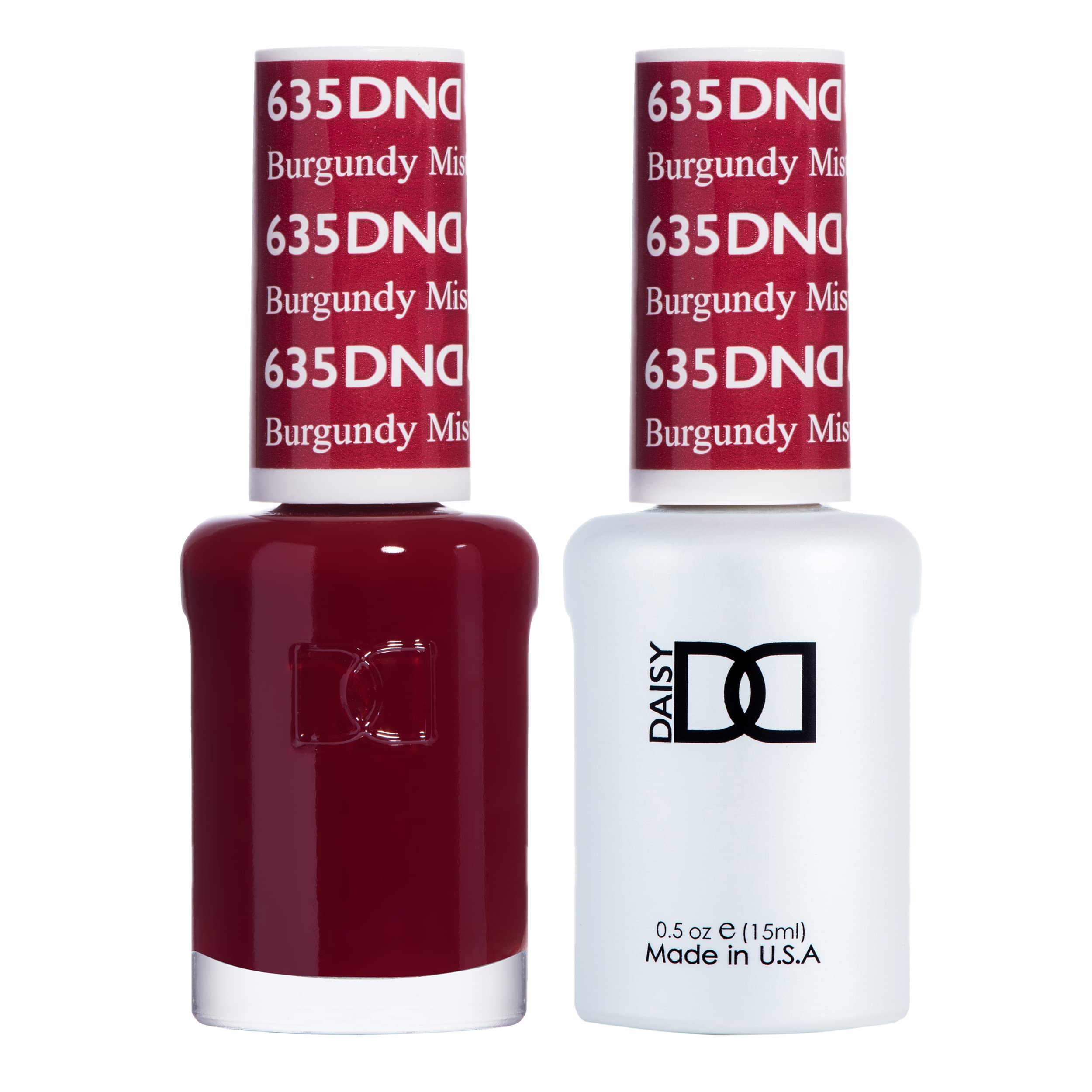 Daisy DND Gel Polish Set – Burgundy Mist 635 (0.5 fl oz) Gel + Lacquer Duo