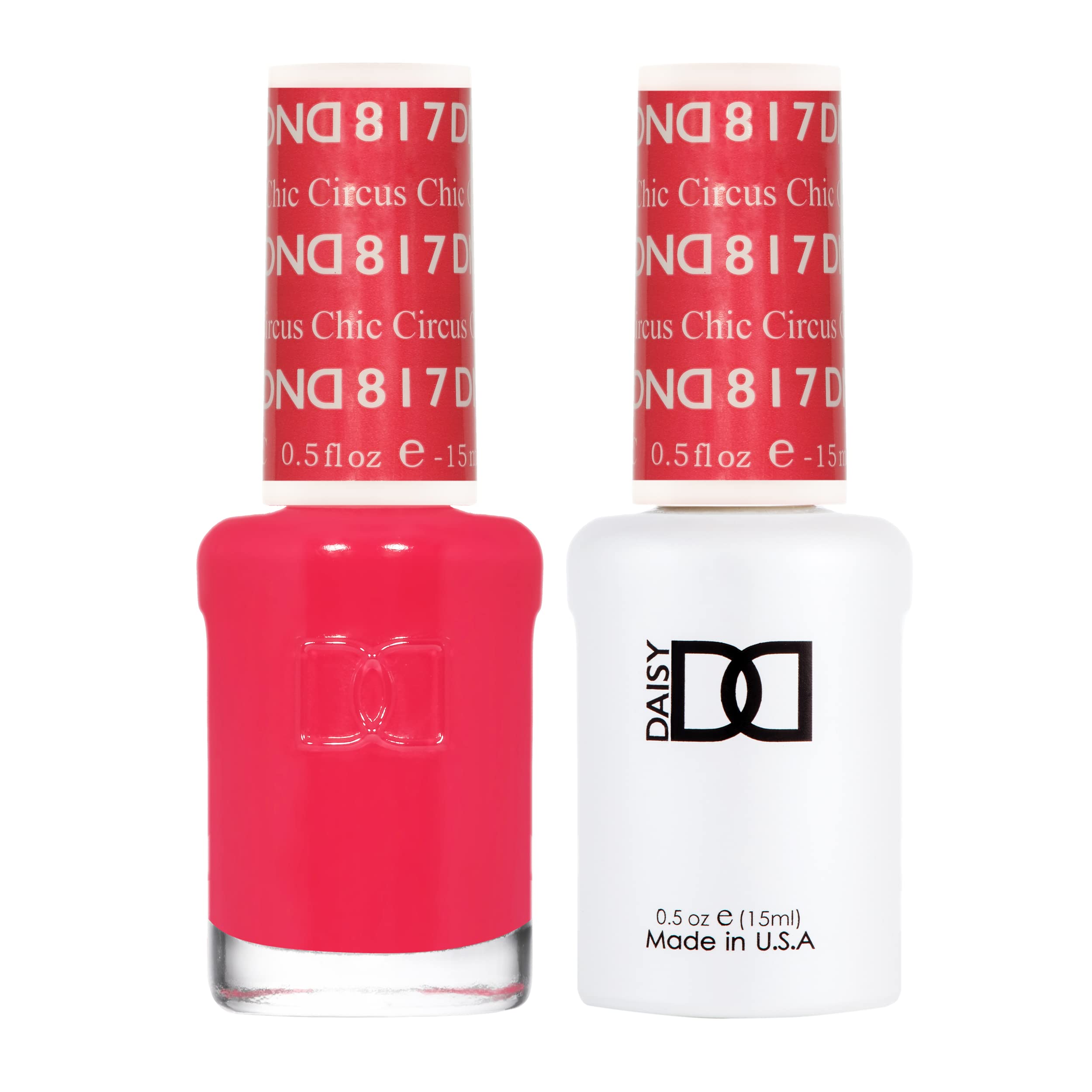 DAISY DND Gel Polish Set - Pink Collection, Cirus Chic #817 (0.5 fl oz Gel + 0.5 fl oz Lacquer) – Chip-Free Duo