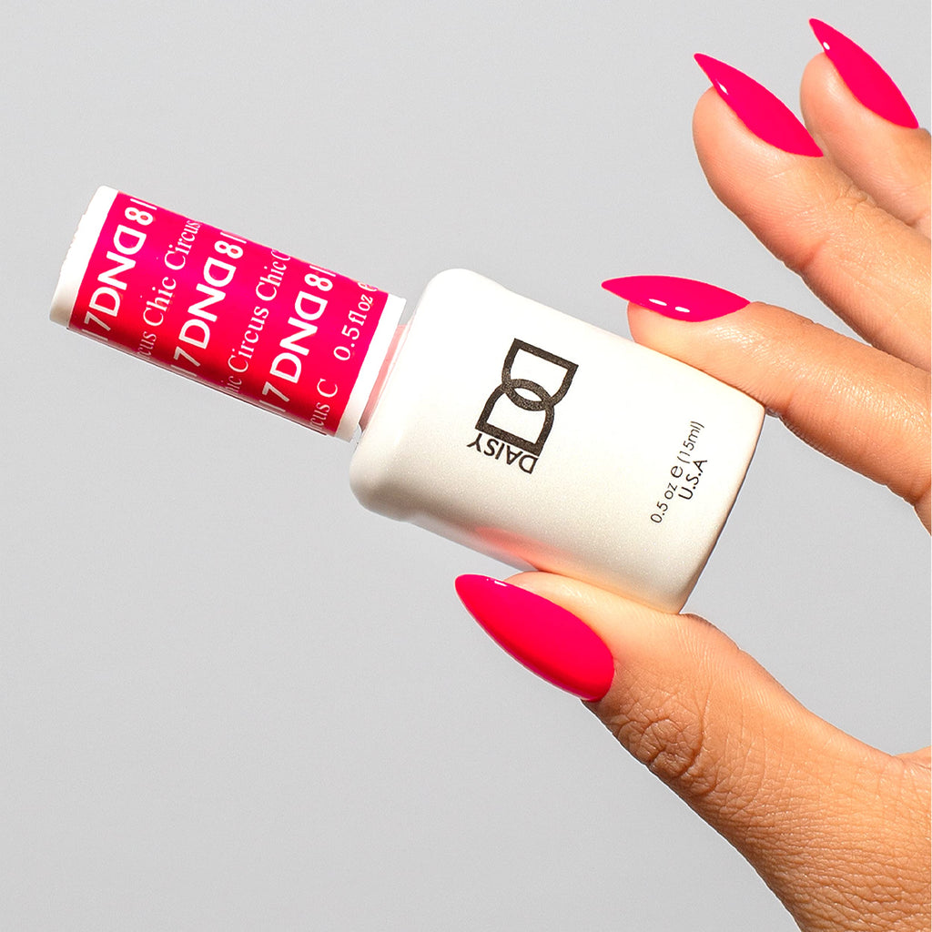 DAISY DND Gel Polish Set - Pink Collection, Cirus Chic #817 (0.5 fl oz Gel + 0.5 fl oz Lacquer) – Chip-Free Duo