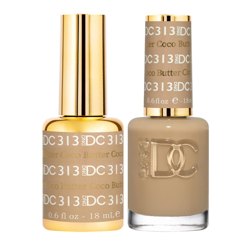 DAISY DND Gel Polish Set – Coco Butter Beige Duo (Gel Polish + Matching Lacquer), 0.5 oz Each