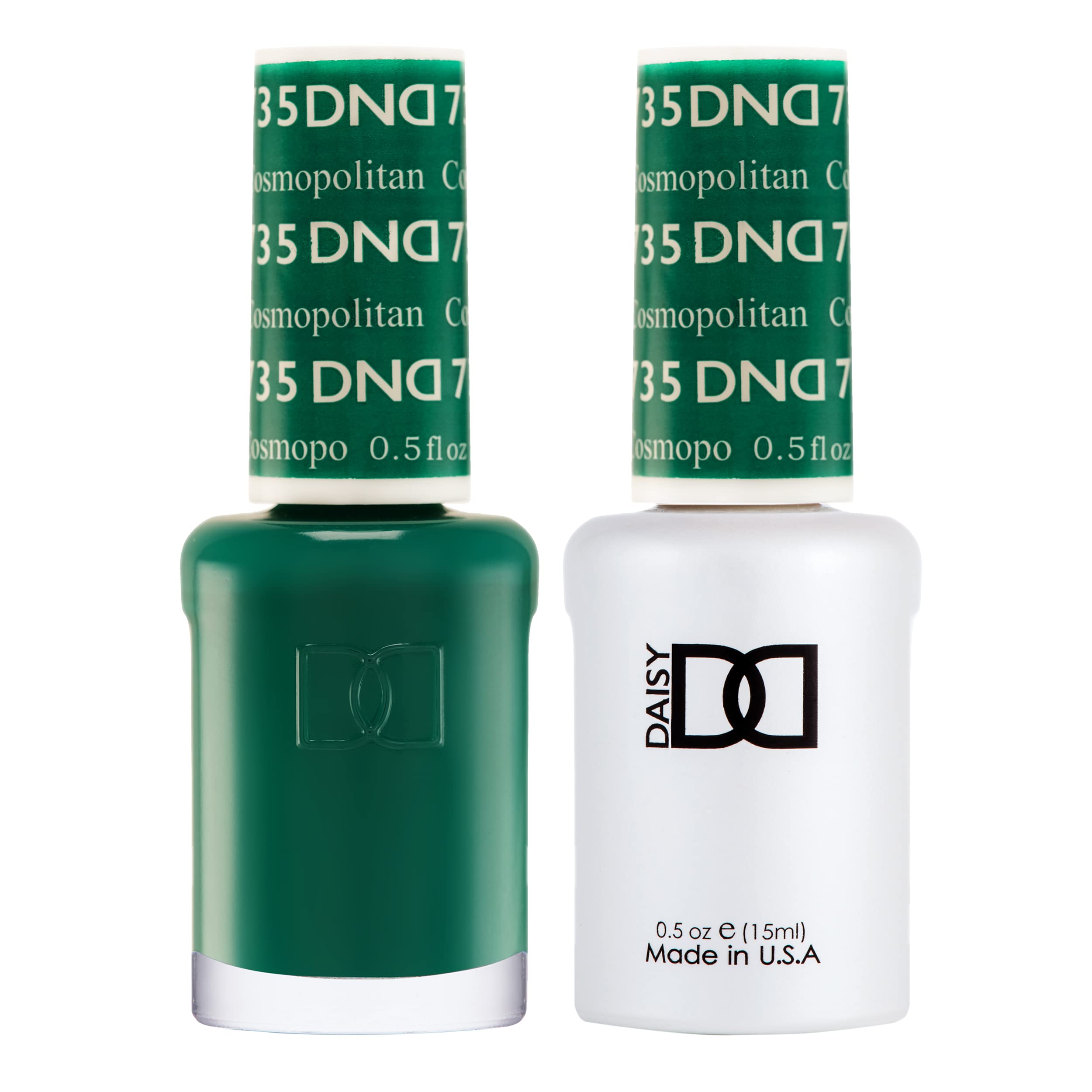 DAISY DND Gel Polish Set – Cosmopolitan 735 Jade Green (0.5 Fl Oz) Duo
