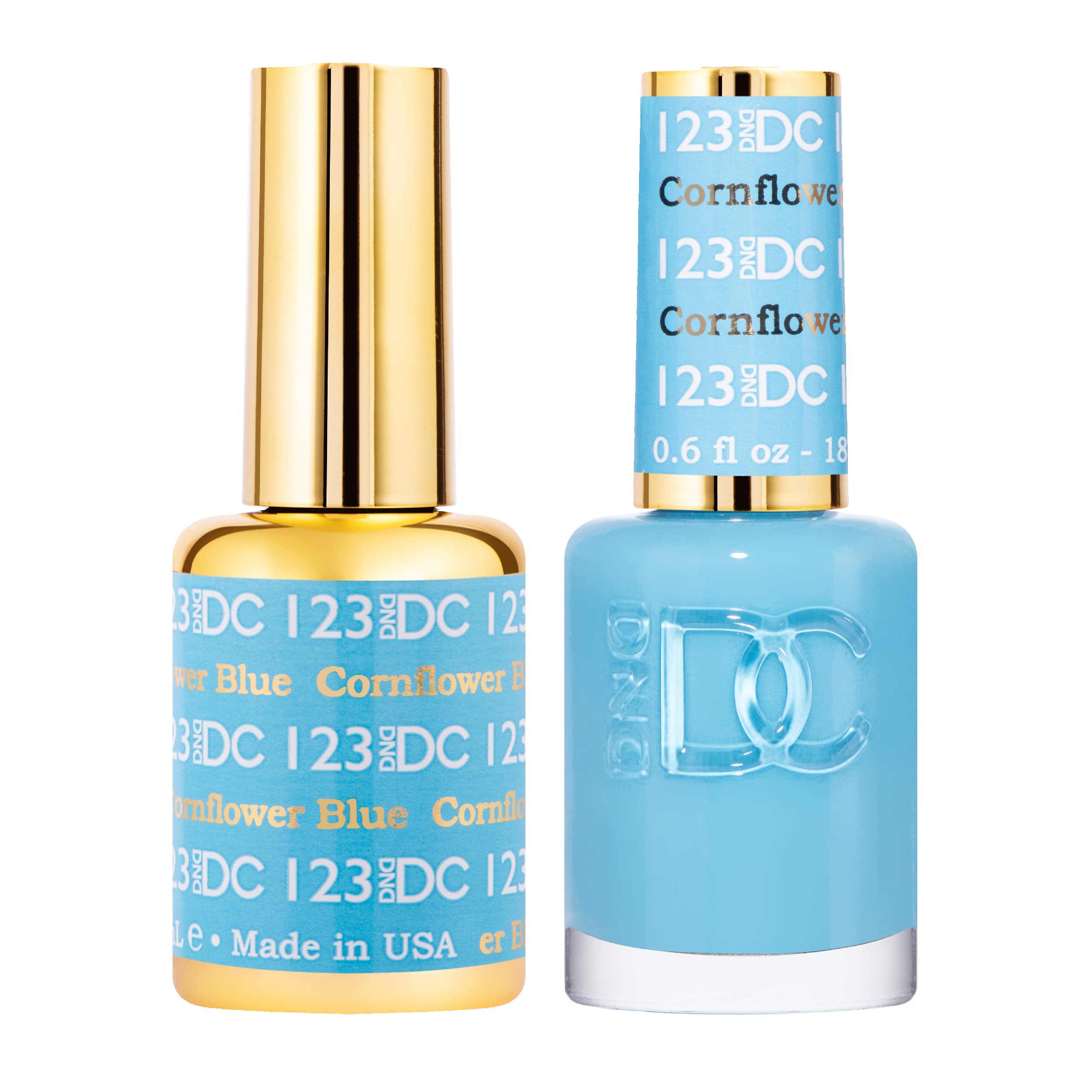 Daisy DND DC Gel Polish Set – Blue Collection Cornflower Blue | UV/LED Gel Polish + Air Dry Lacquer