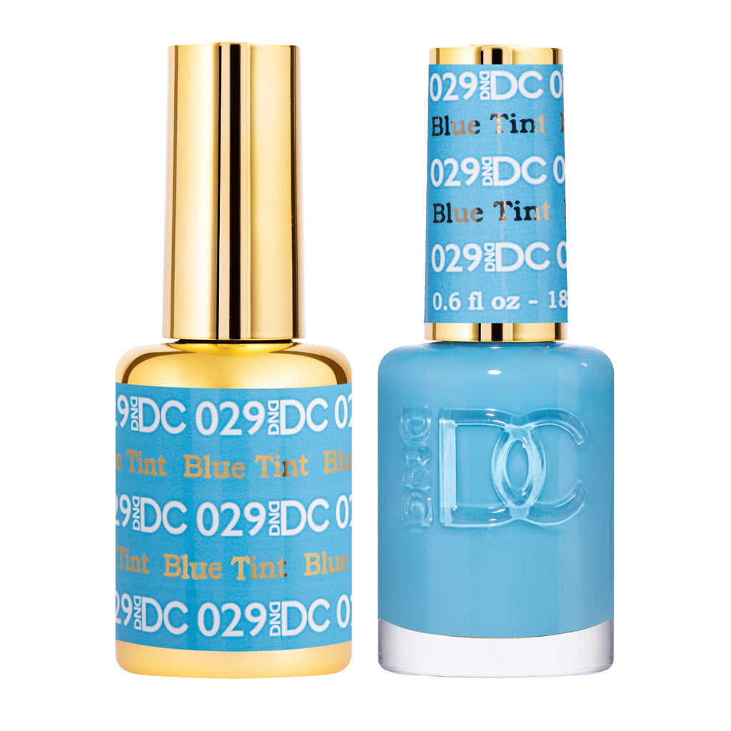 DAISY DND DC Gel Polish Set – Blue Collection, UV/LED Gel Polish & Air Dry Lacquer (029 Blue Tint) | 0.5 fl oz