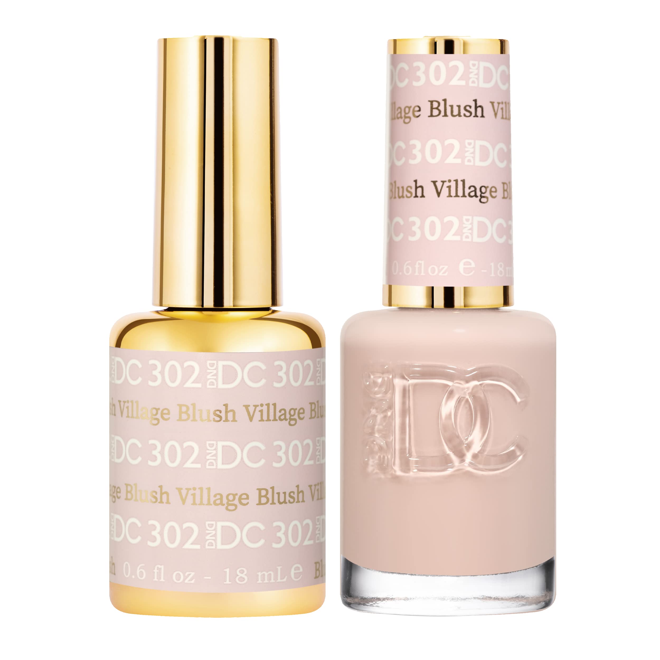 DAISY DND DC Gel Polish Set – Beige Nude Collection (Blush Village 302) – Gel + Lacquer Duo