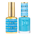 DAISY DND DC Gel Polish Set – Blue Collection, Copen Blue 0.5oz Duo (Gel + Air Dry Lacquer)