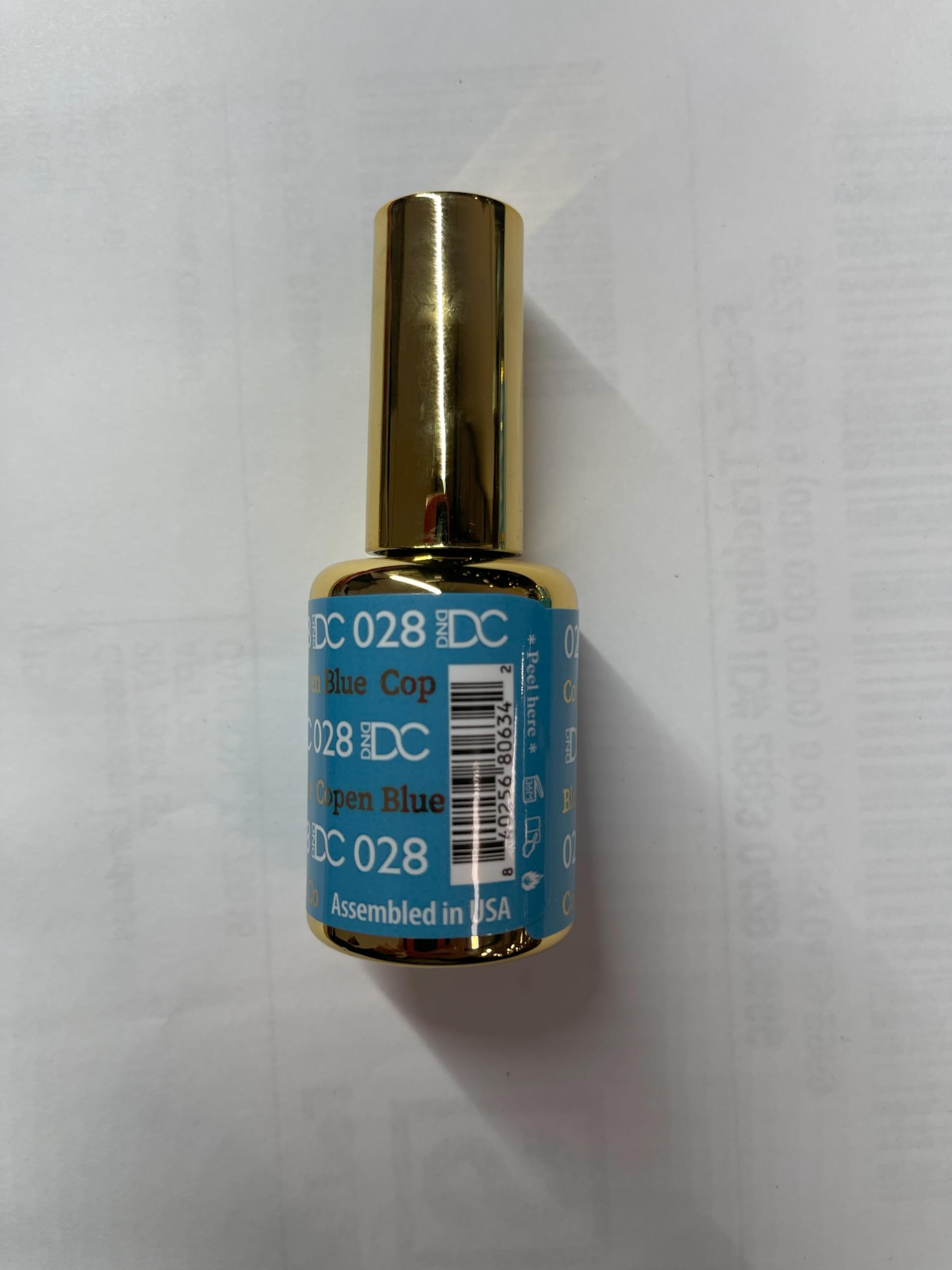 DAISY DND DC Gel Polish Set – Blue Collection, Copen Blue 0.5oz Duo (Gel + Air Dry Lacquer)