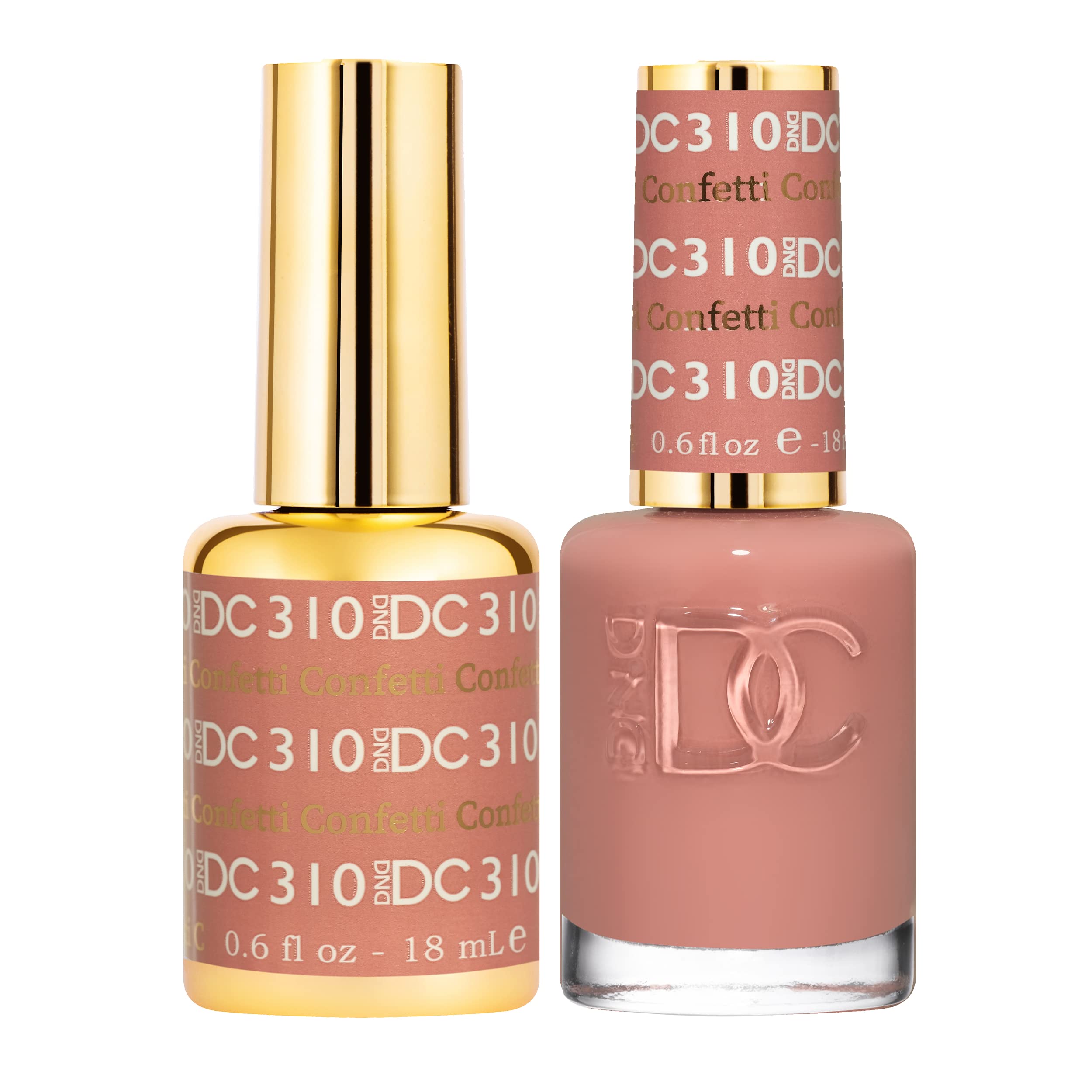 Daisy DND DC Gel Polish Set – Deep Nude Confetti 310 Duo, Chip-Free (0.5 Fl Oz)