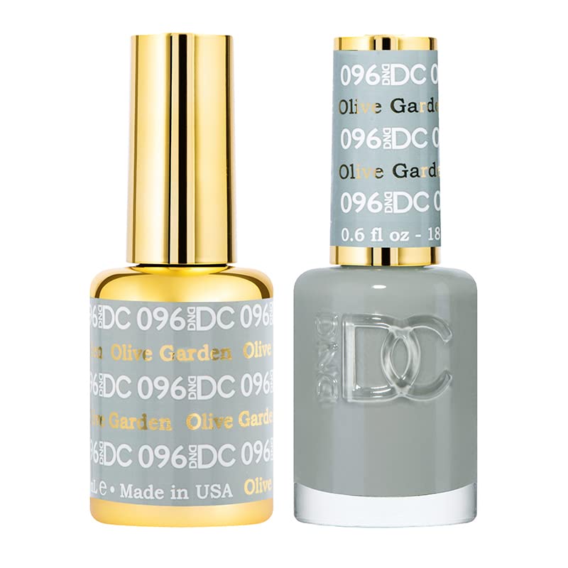 Daisy DND DC Gel Polish Set Olive Garden #096 – UV/LED Gel Polish + Air Dry Lacquer, 0.5 Fl Oz