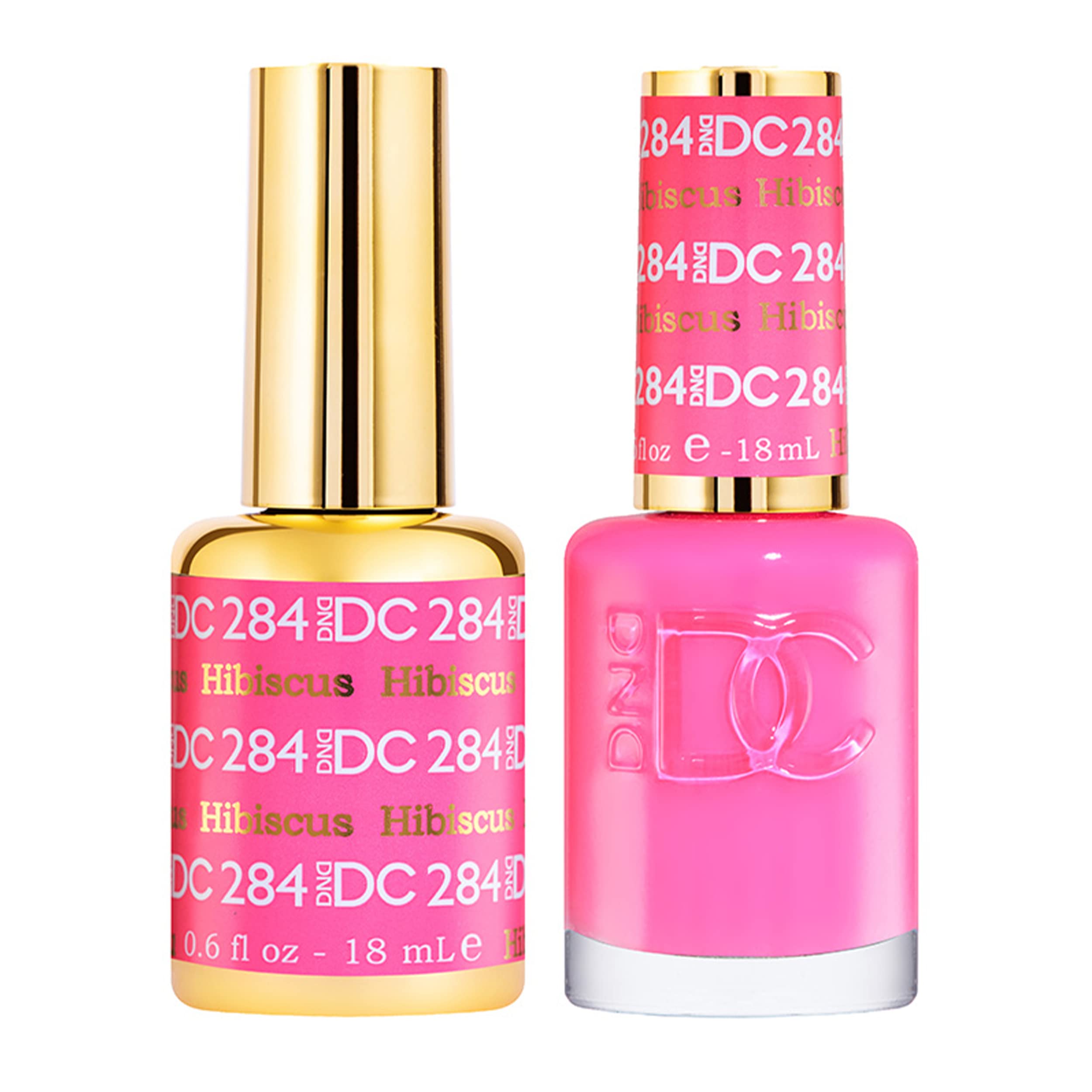 DAISY DND DC Gel Polish Set – Pink Collection Hibiscus, Gel Polish & Air-Dry Lacquer Duo
