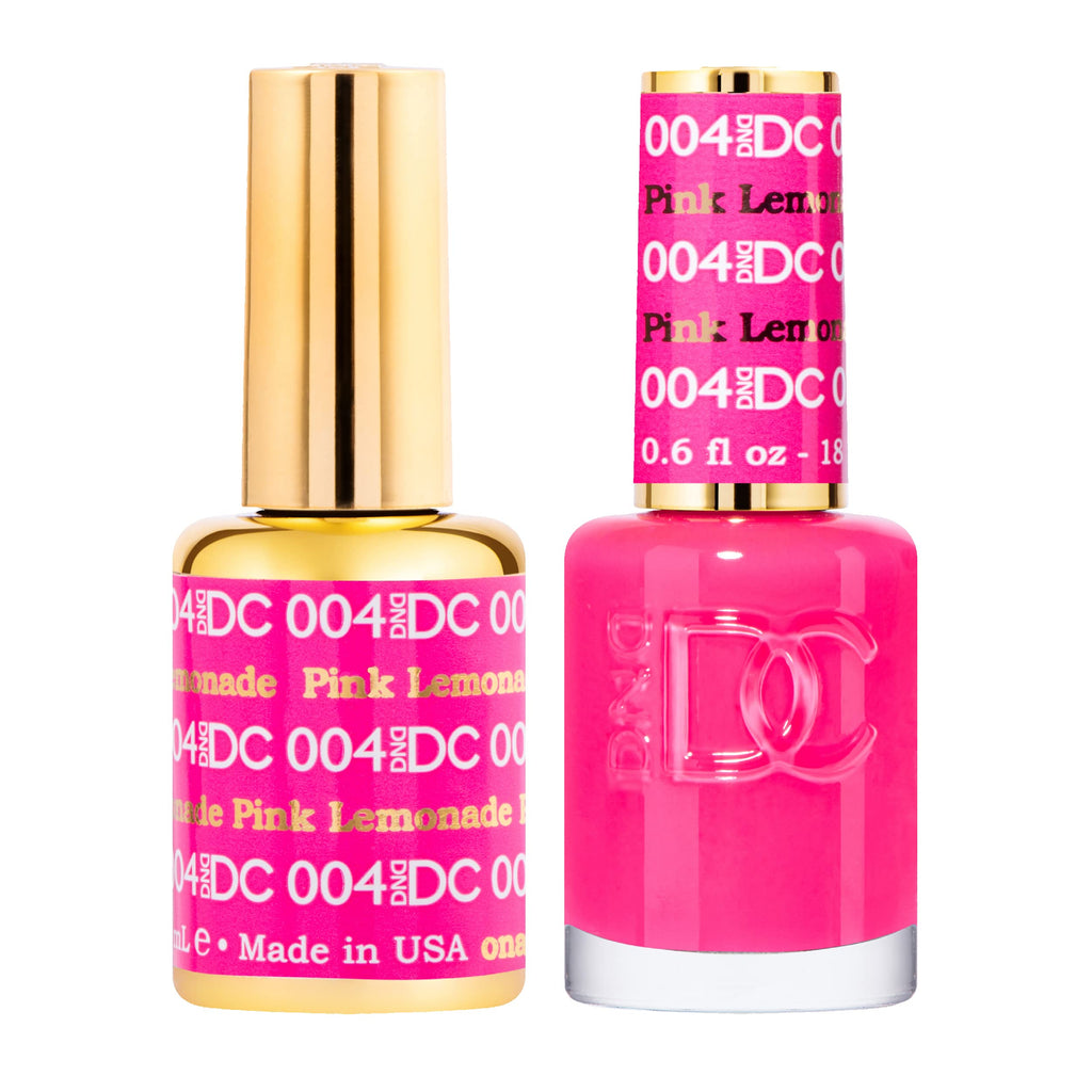 DAISY DND DC Gel Polish Set – Pink Collection (004 Pink Lemonade) Gel Polish & Air-Dry Lacquer Duo